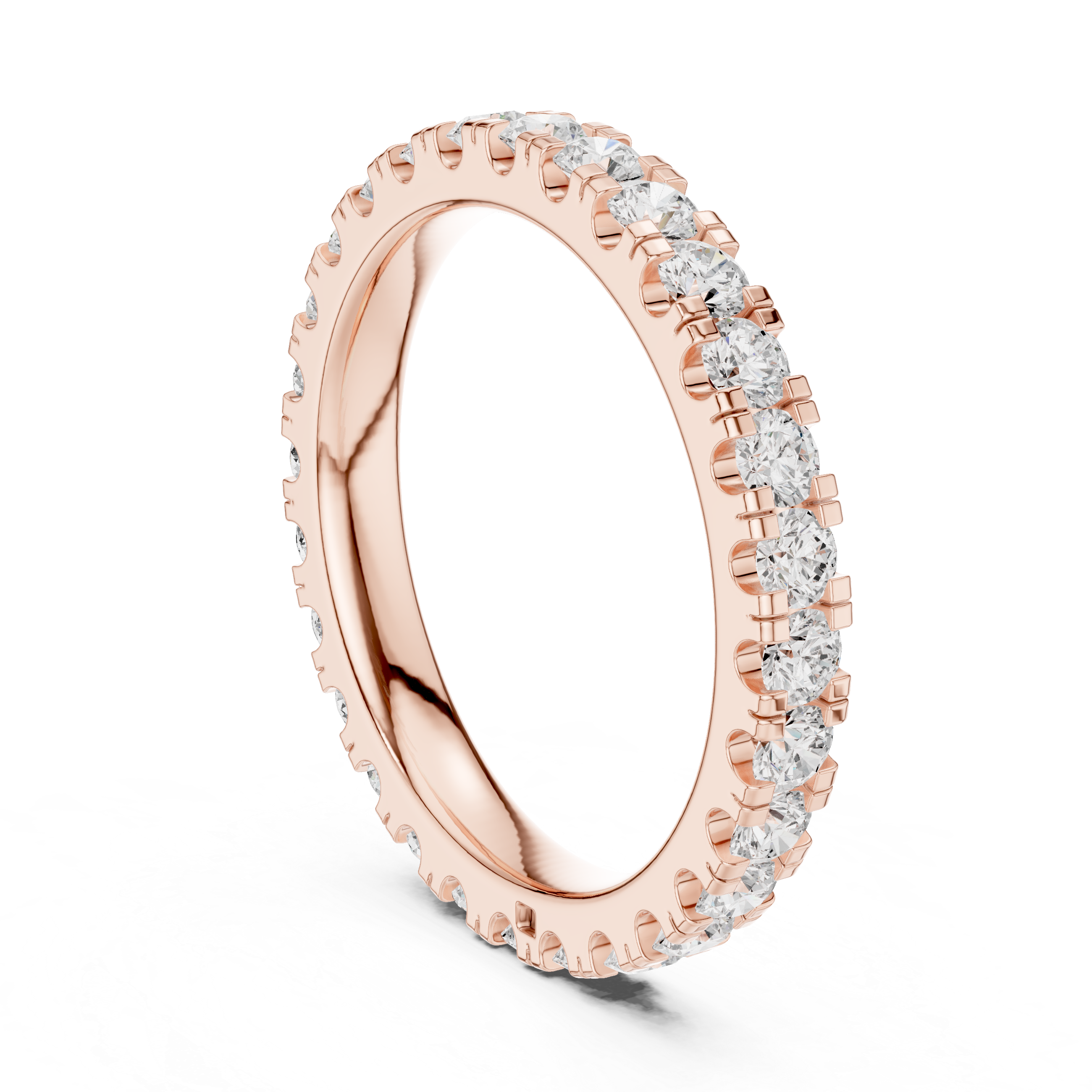 Round Diamond Eternity Wedding Band
