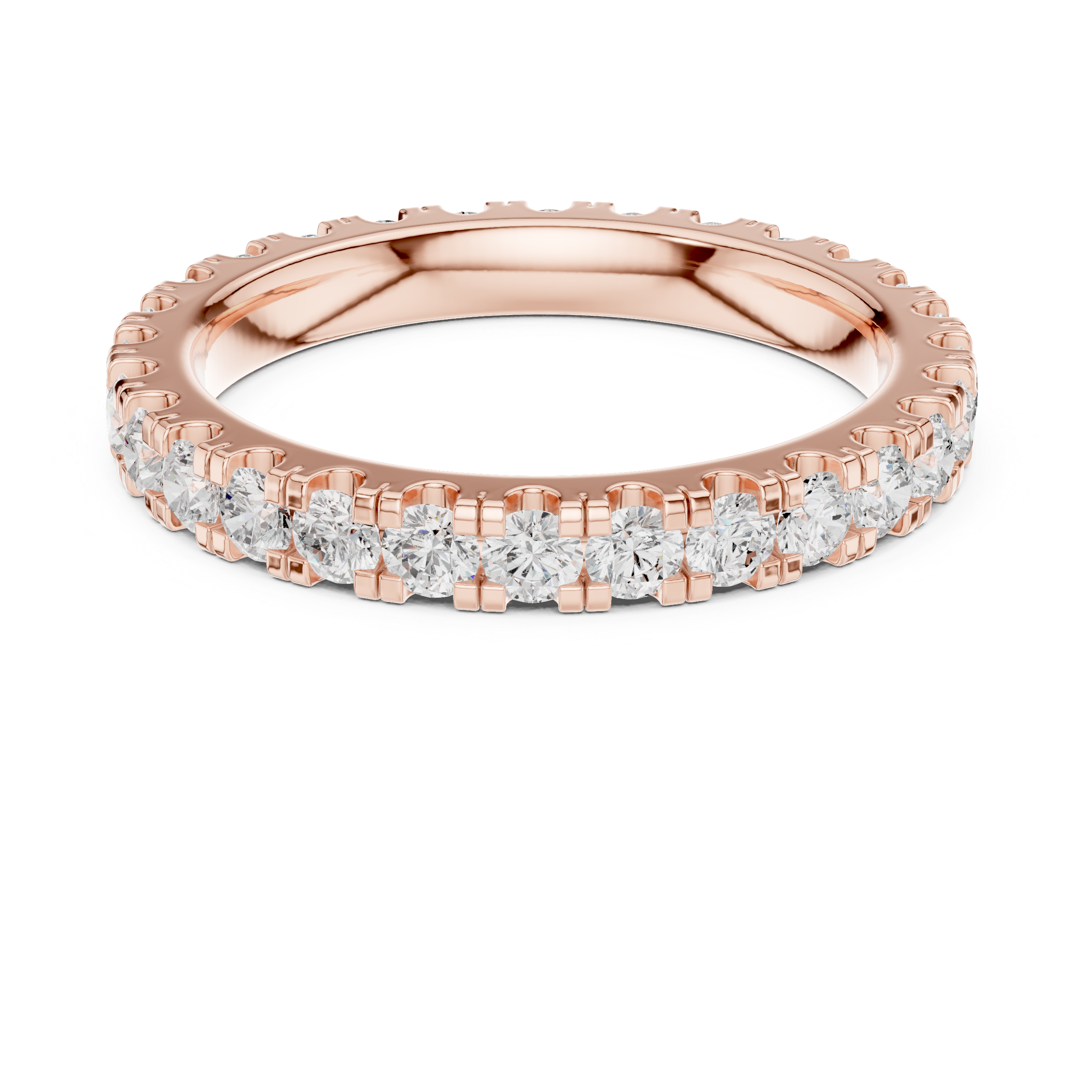 Round Diamond Eternity Wedding Band