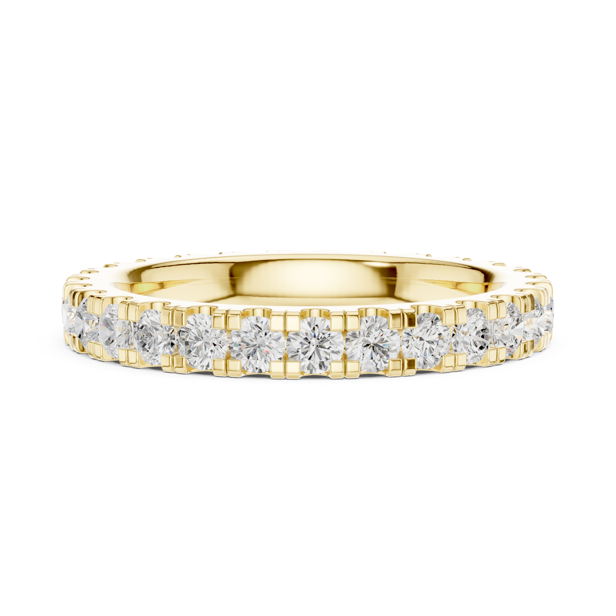 Round Diamond Eternity Wedding Band