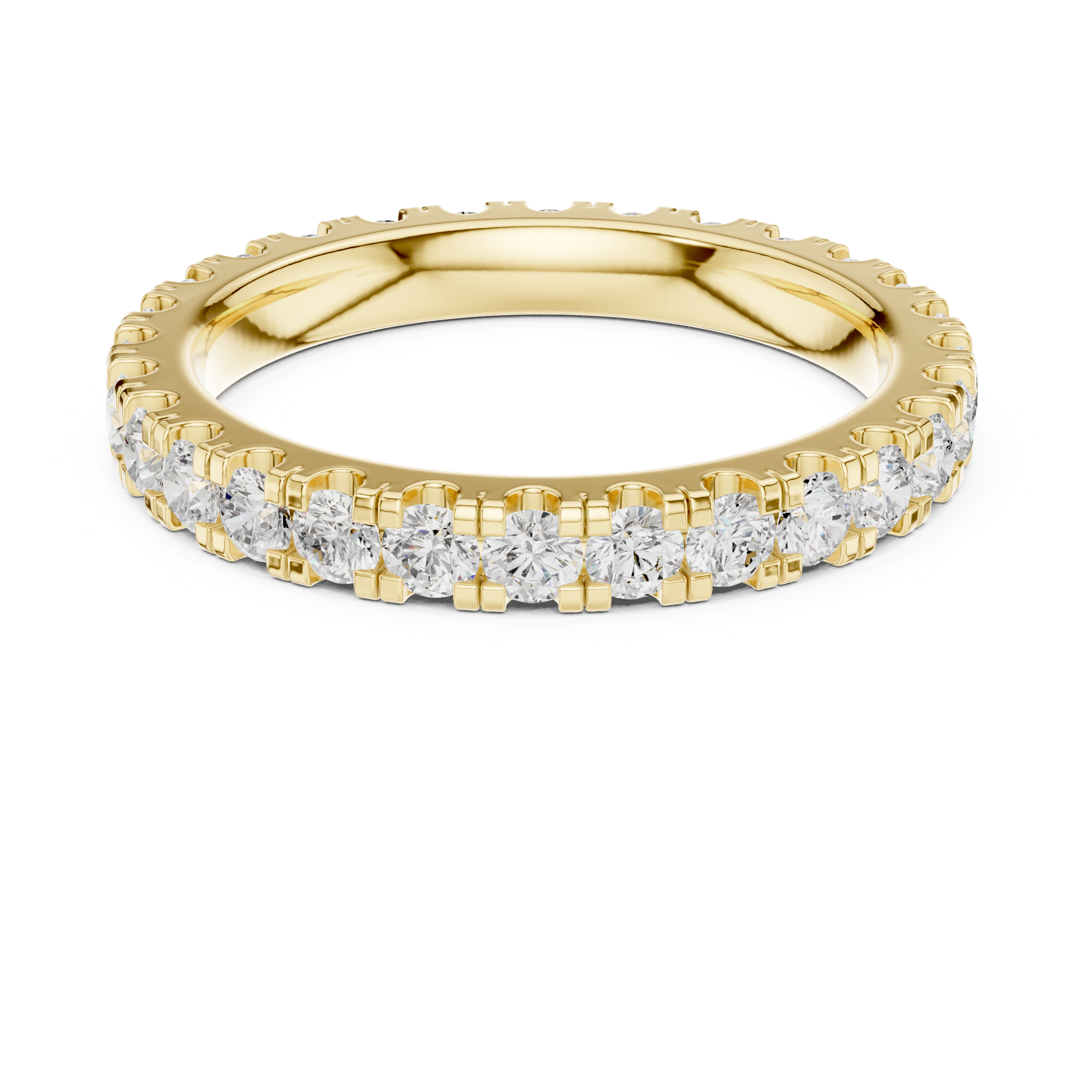 Round Diamond Eternity Wedding Band