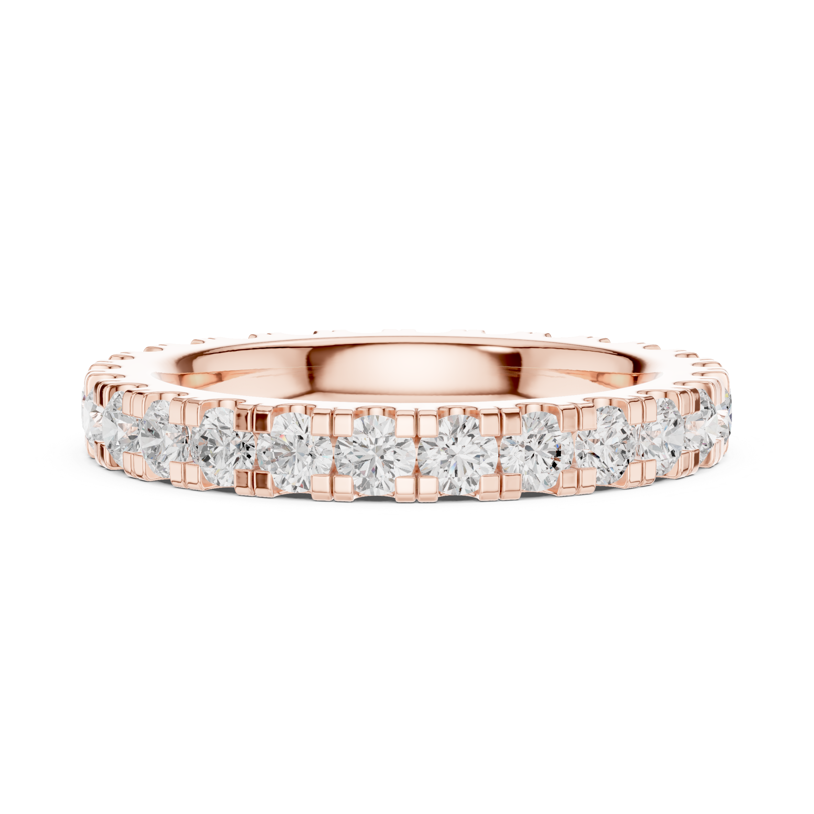 Round Diamond Eternity Wedding Band
