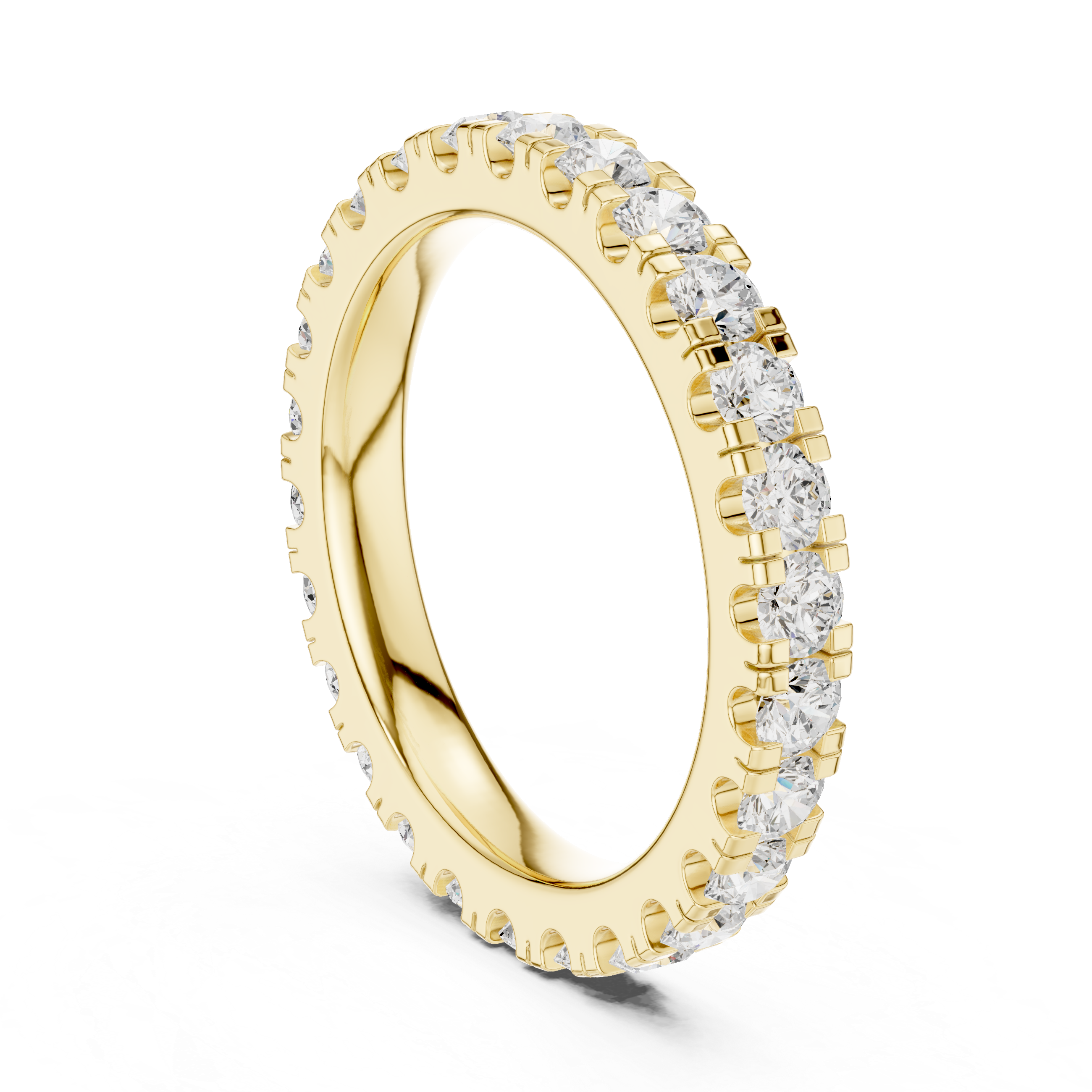 Round Diamond Eternity Wedding Band
