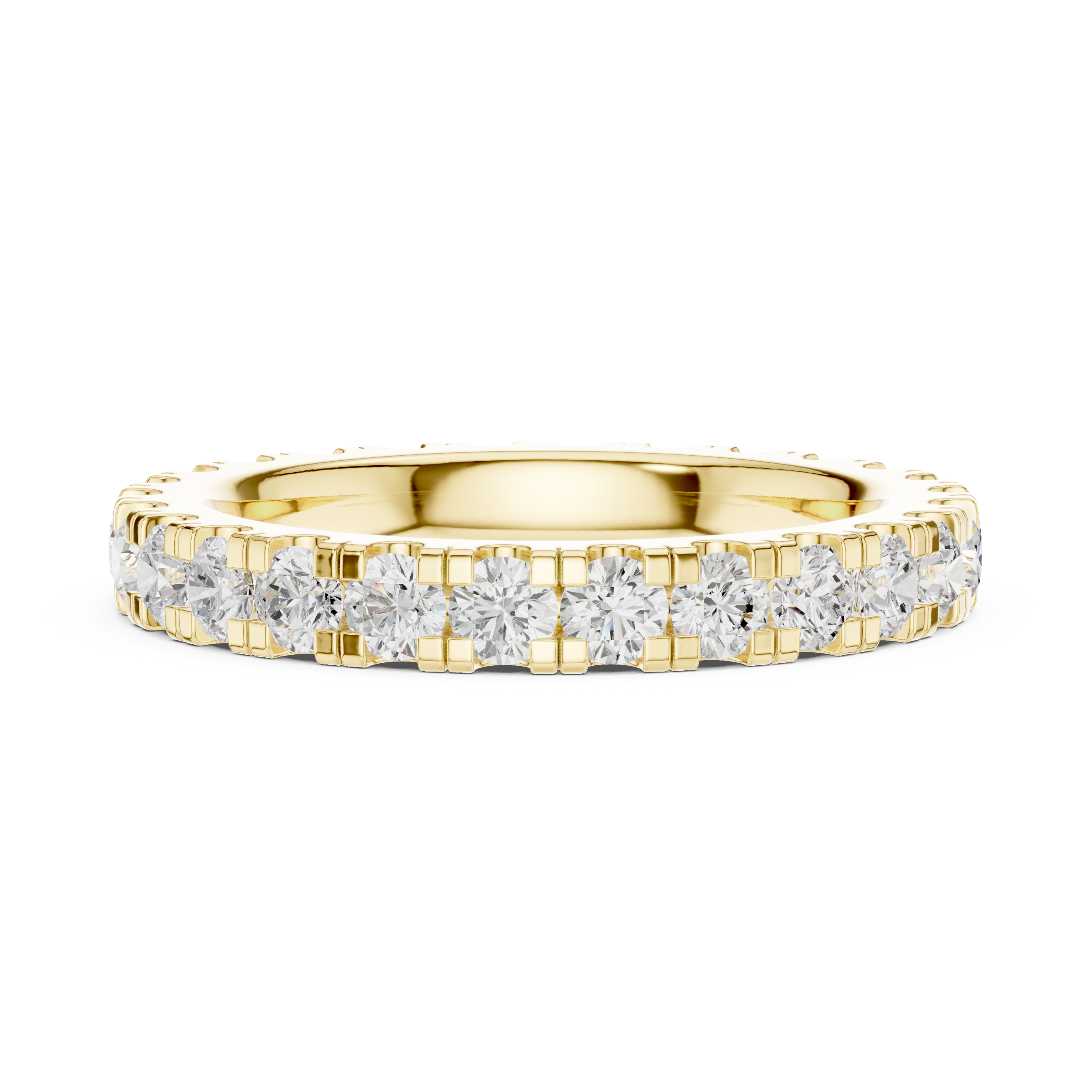 Round Diamond Eternity Wedding Band