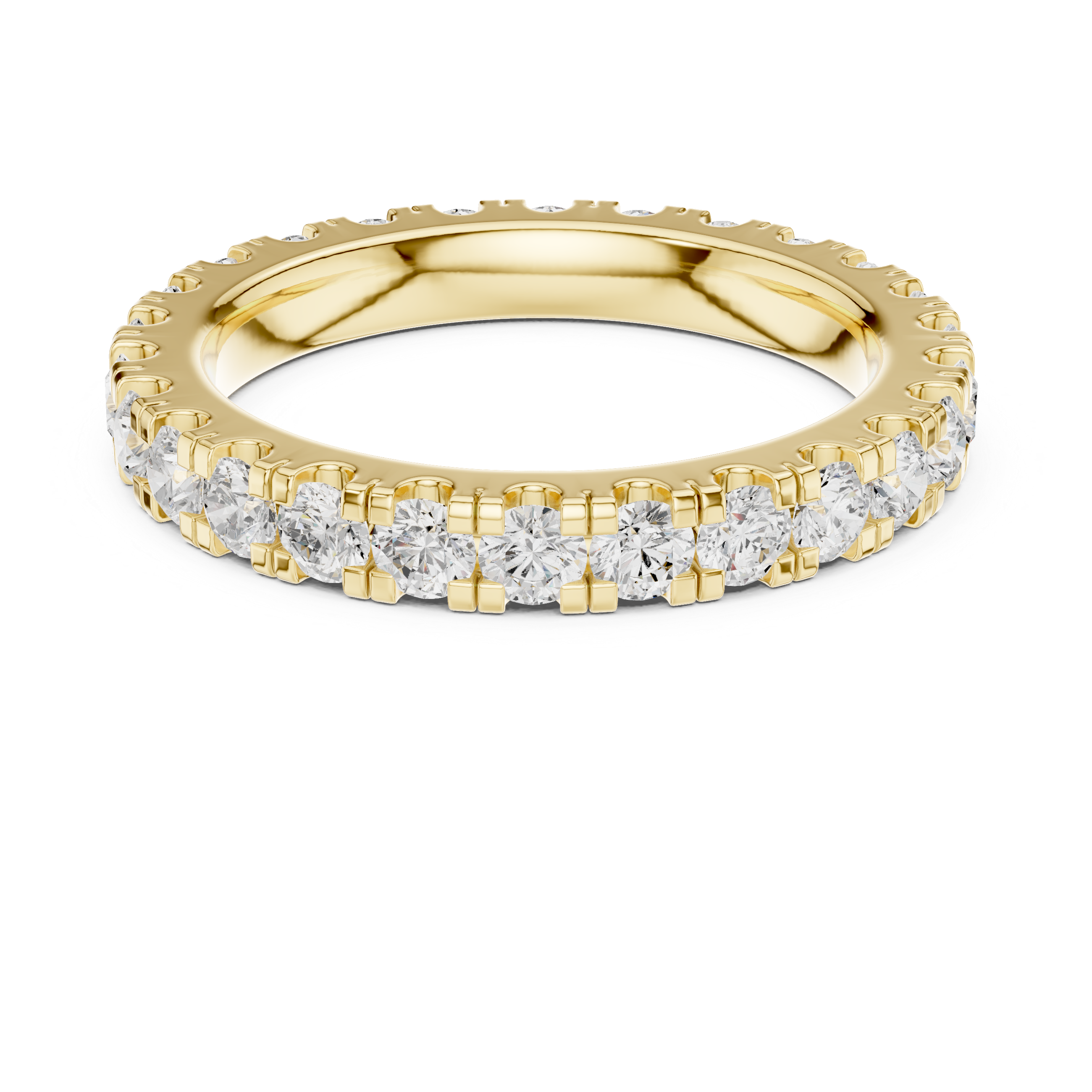 Round Diamond Eternity Wedding Band