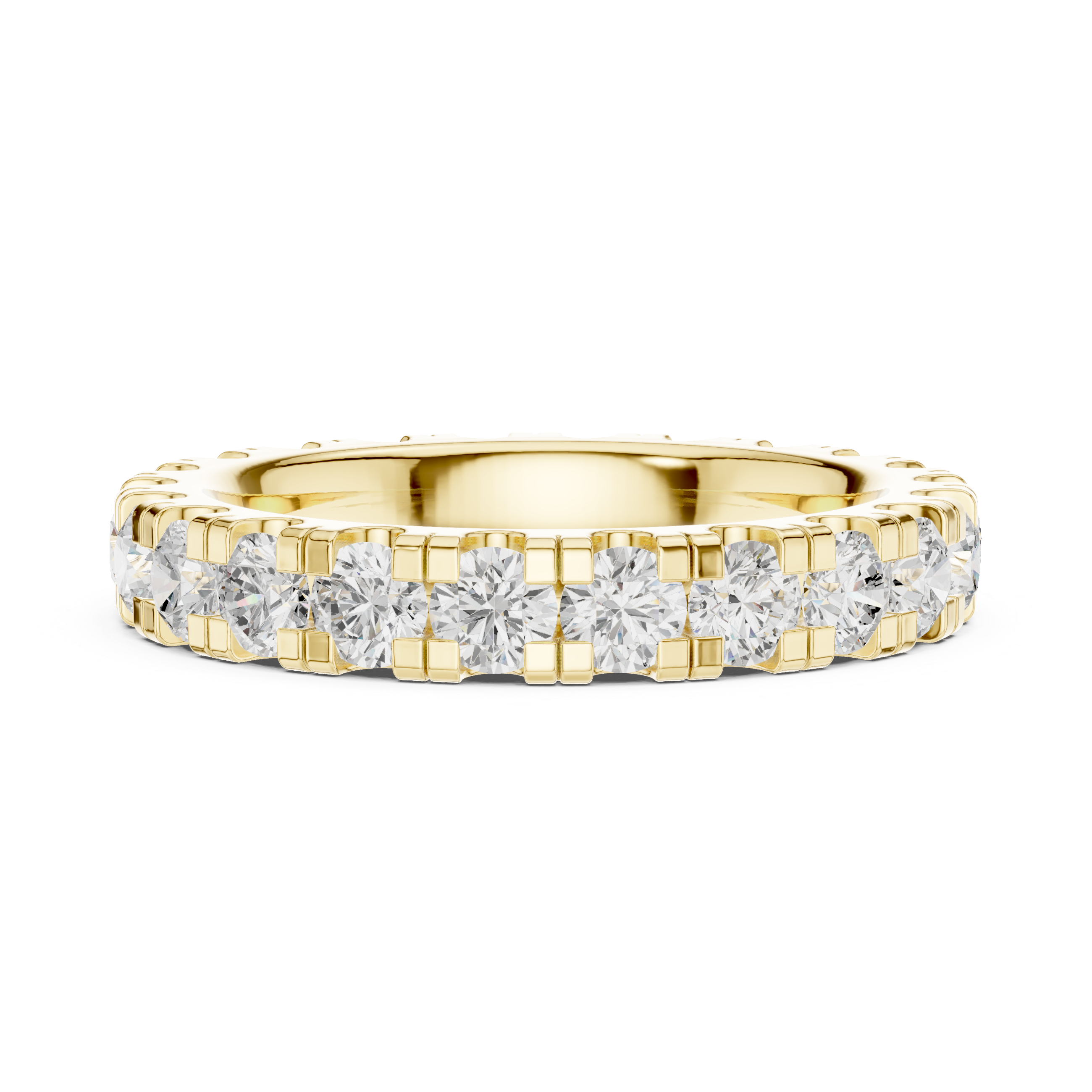 Round Diamond Eternity Wedding Band