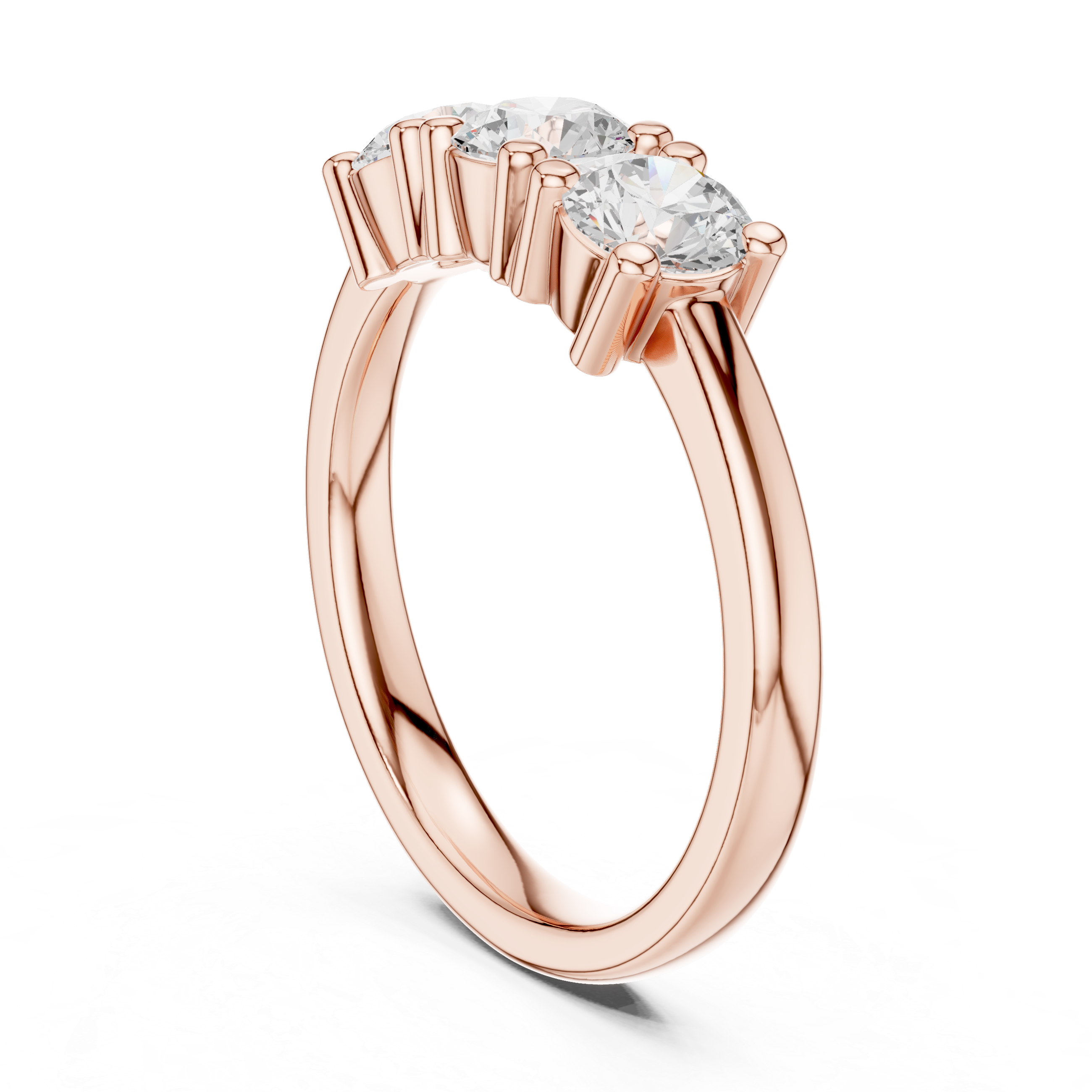 Classic Three Stone Round Diamond Ring