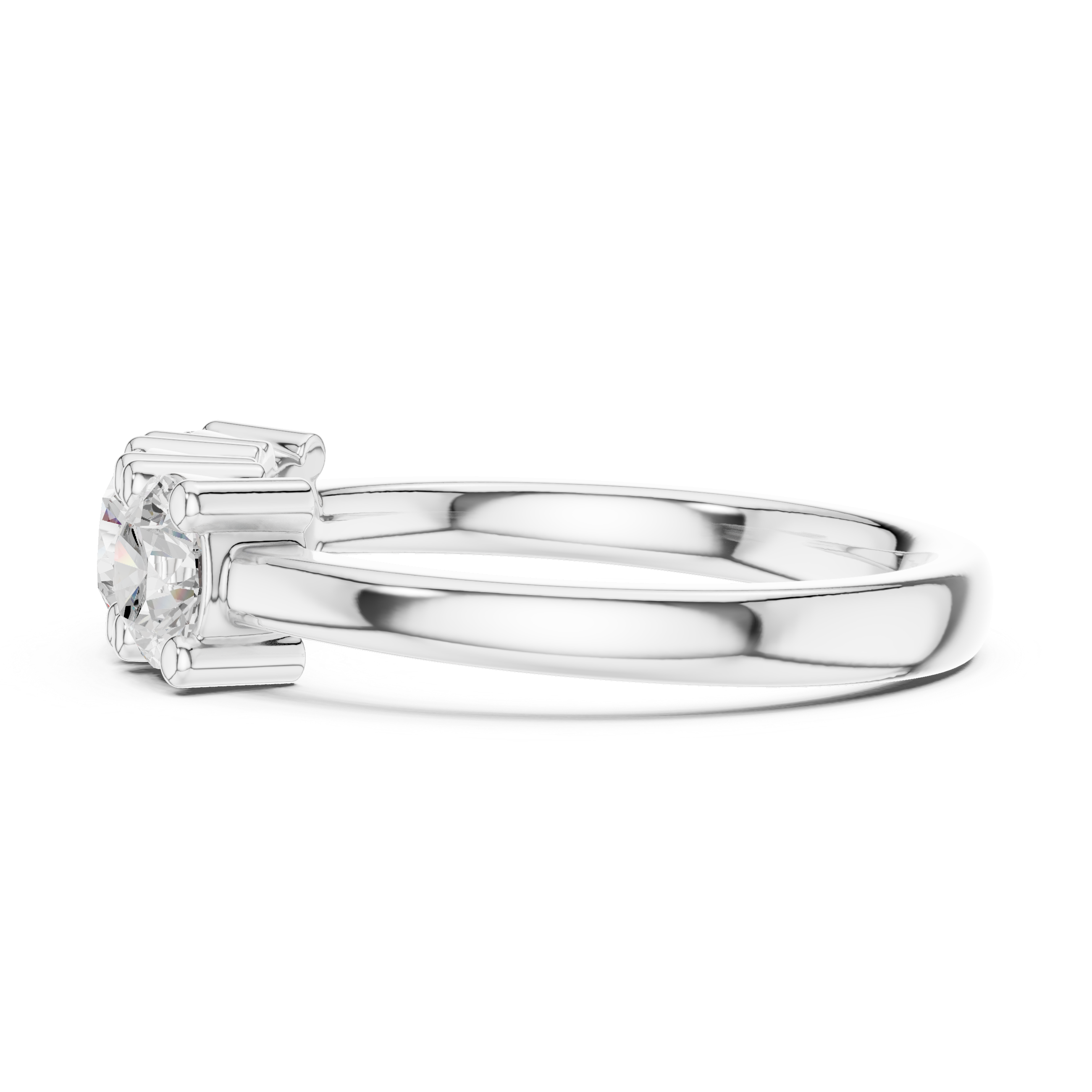 Classic Three Stone Round Diamond Ring