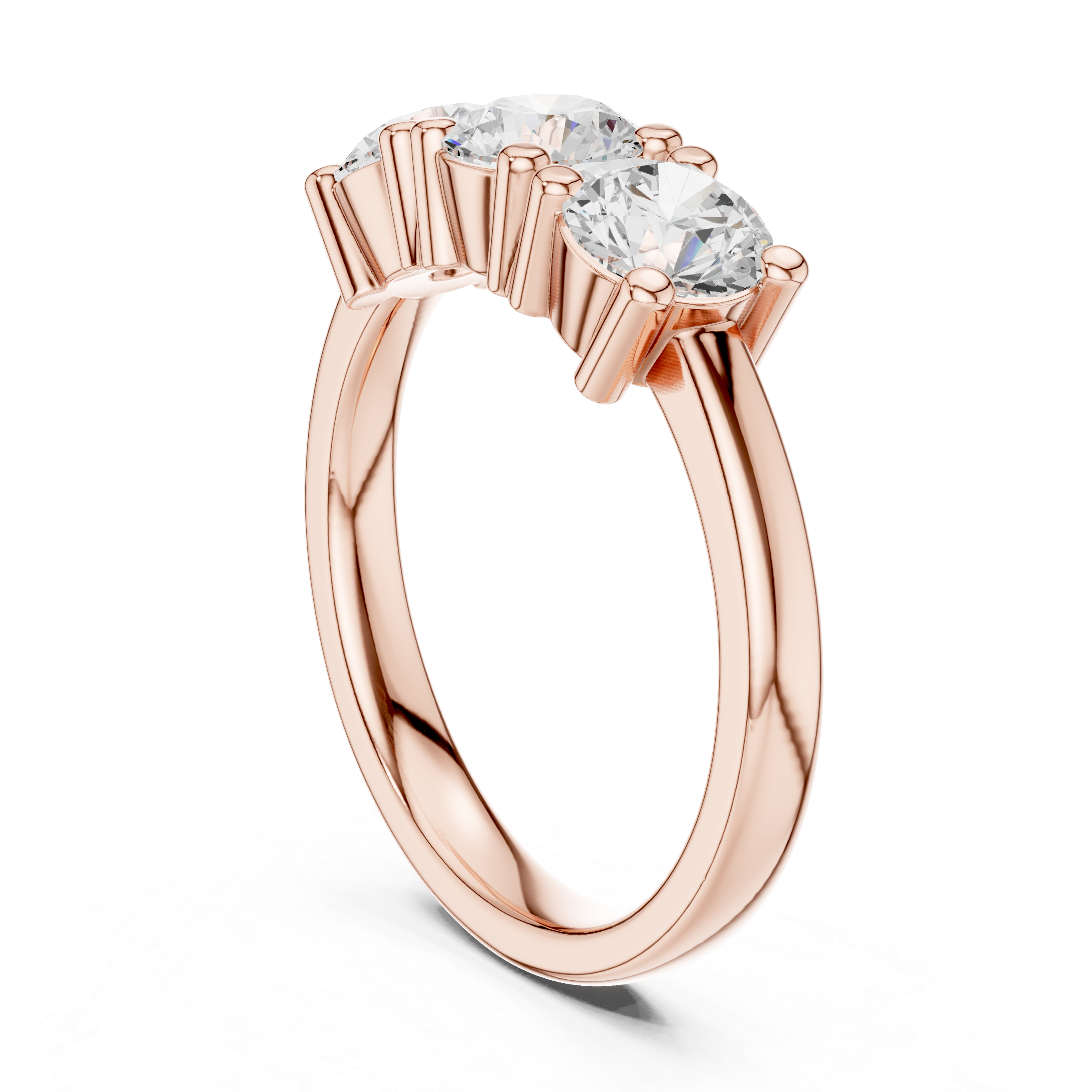 Classic Three Stone Diamond Engagement Ring