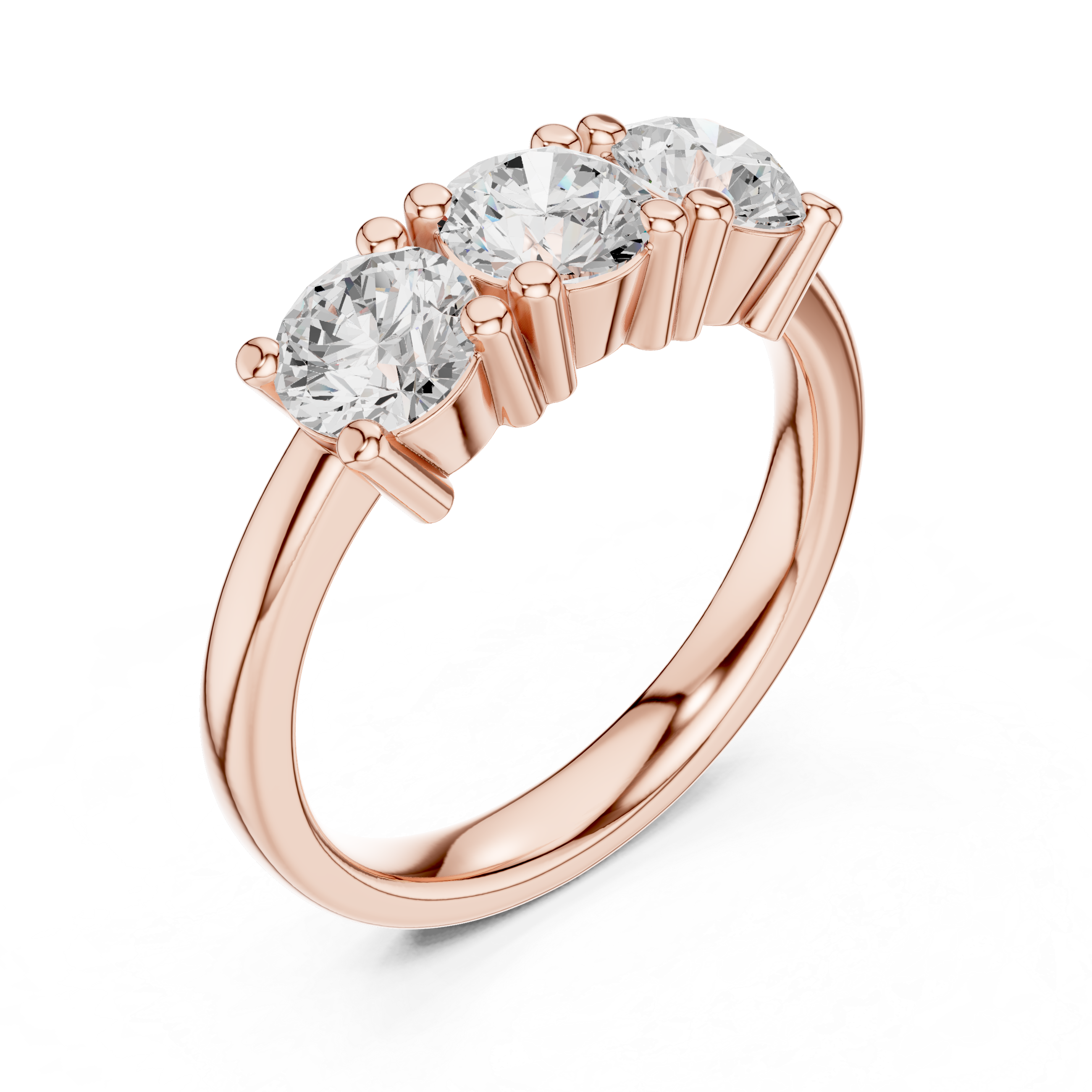 Classic Three Stone Diamond Engagement Ring