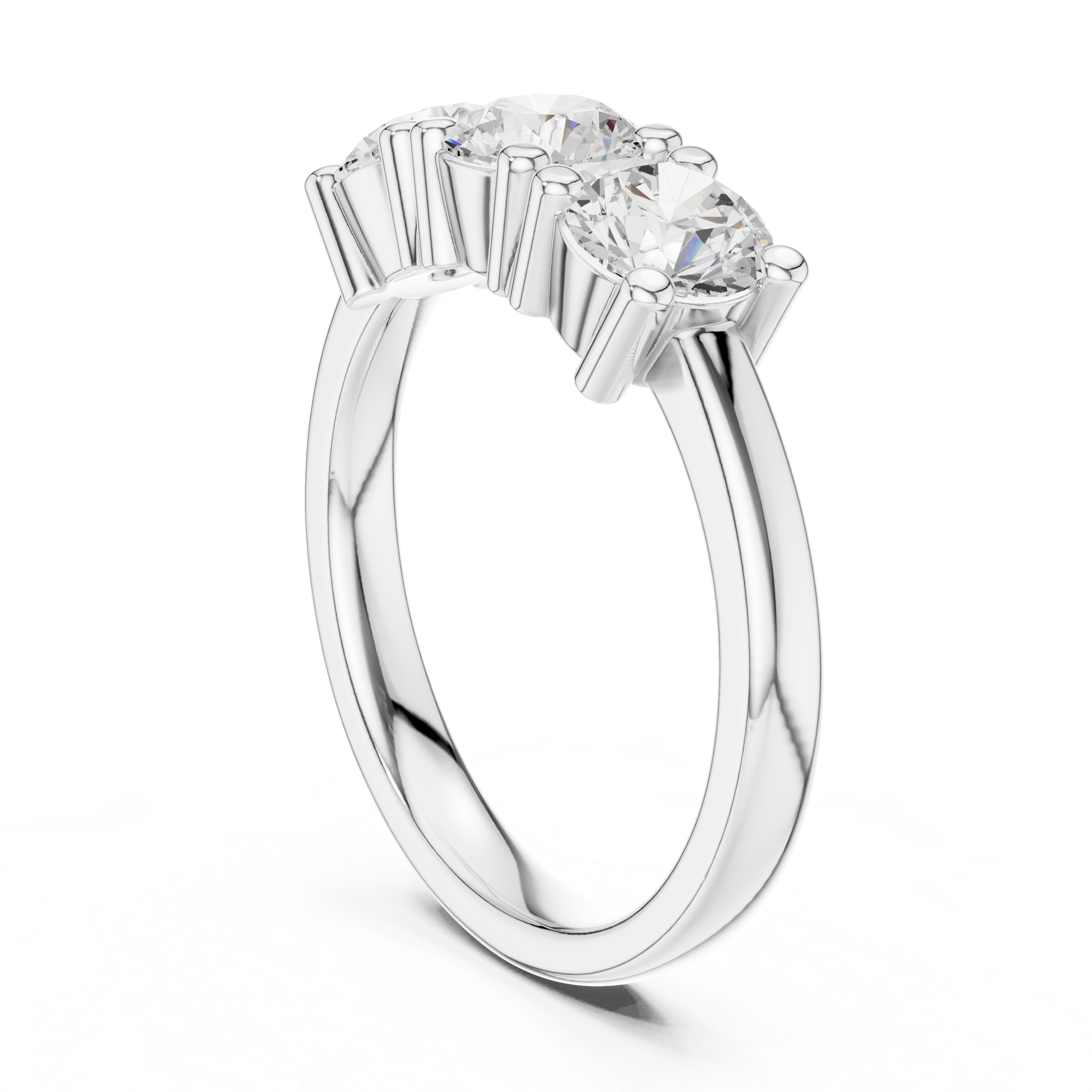 Classic Three Stone Diamond Engagement Ring