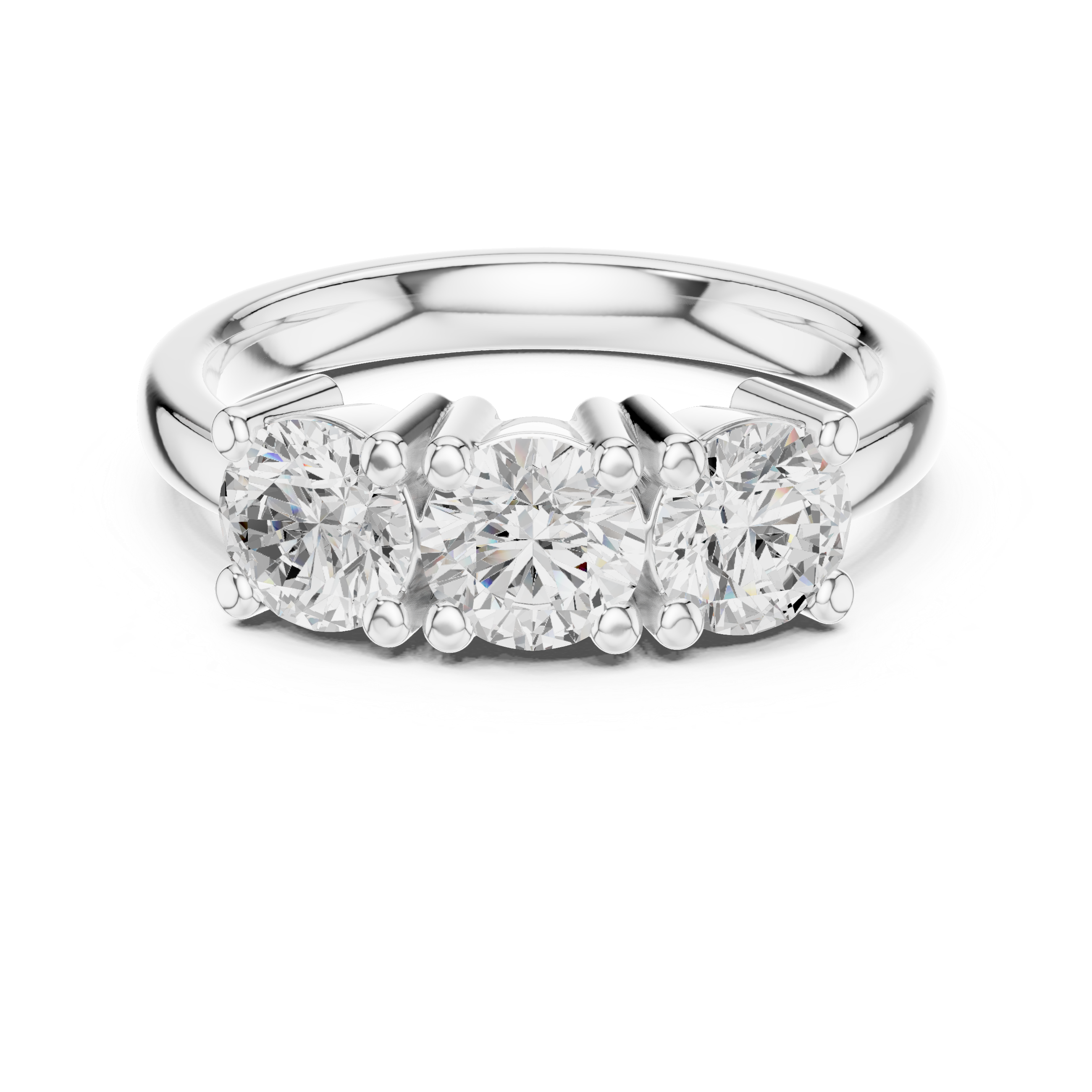Classic Three Stone Diamond Engagement Ring