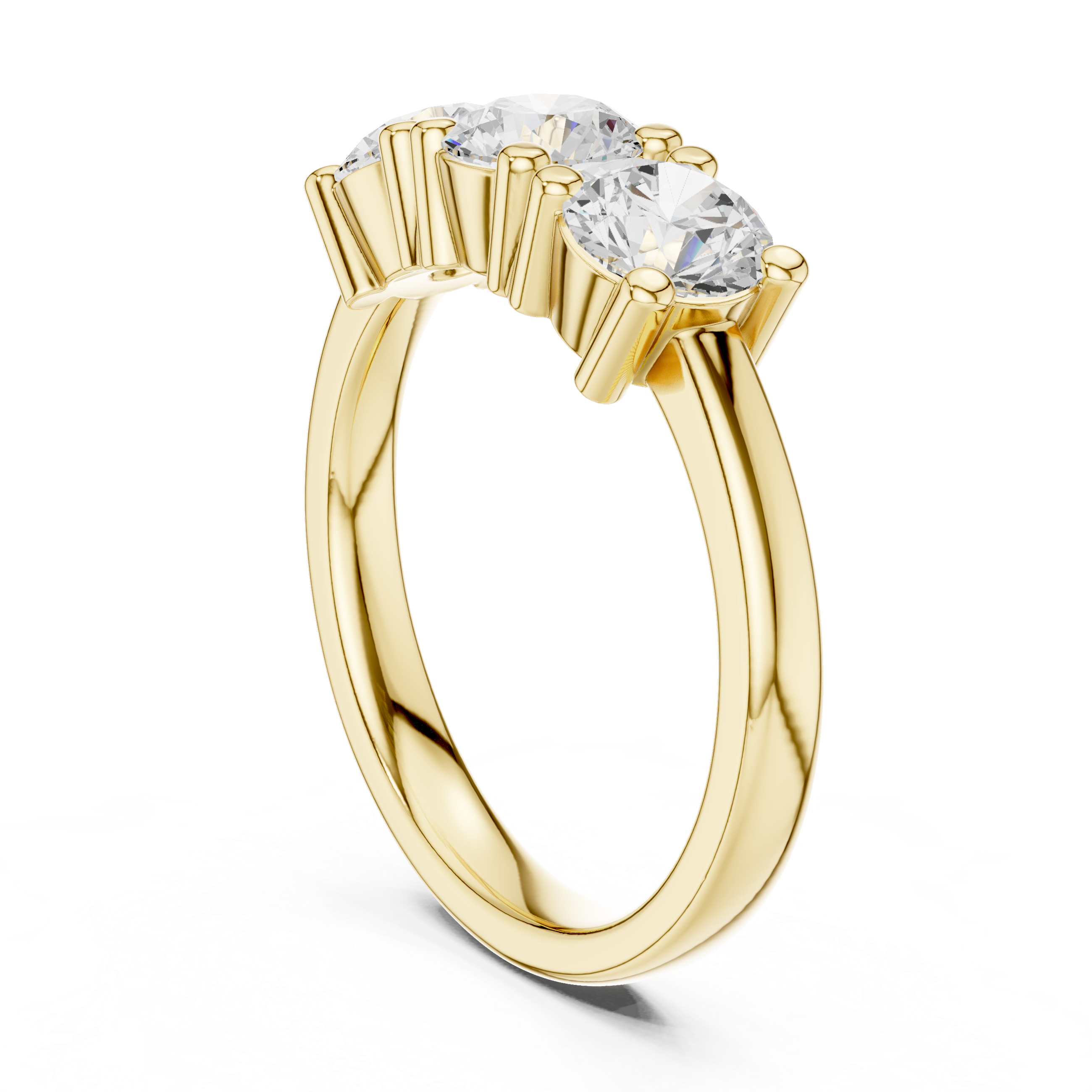 Classic Three Stone Diamond Engagement Ring