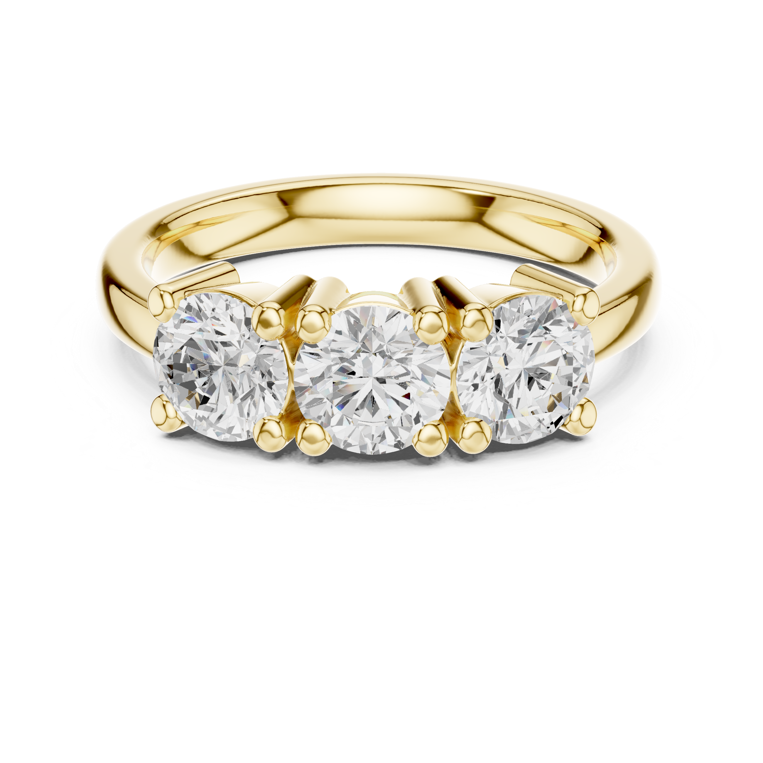 Classic Three Stone Diamond Engagement Ring
