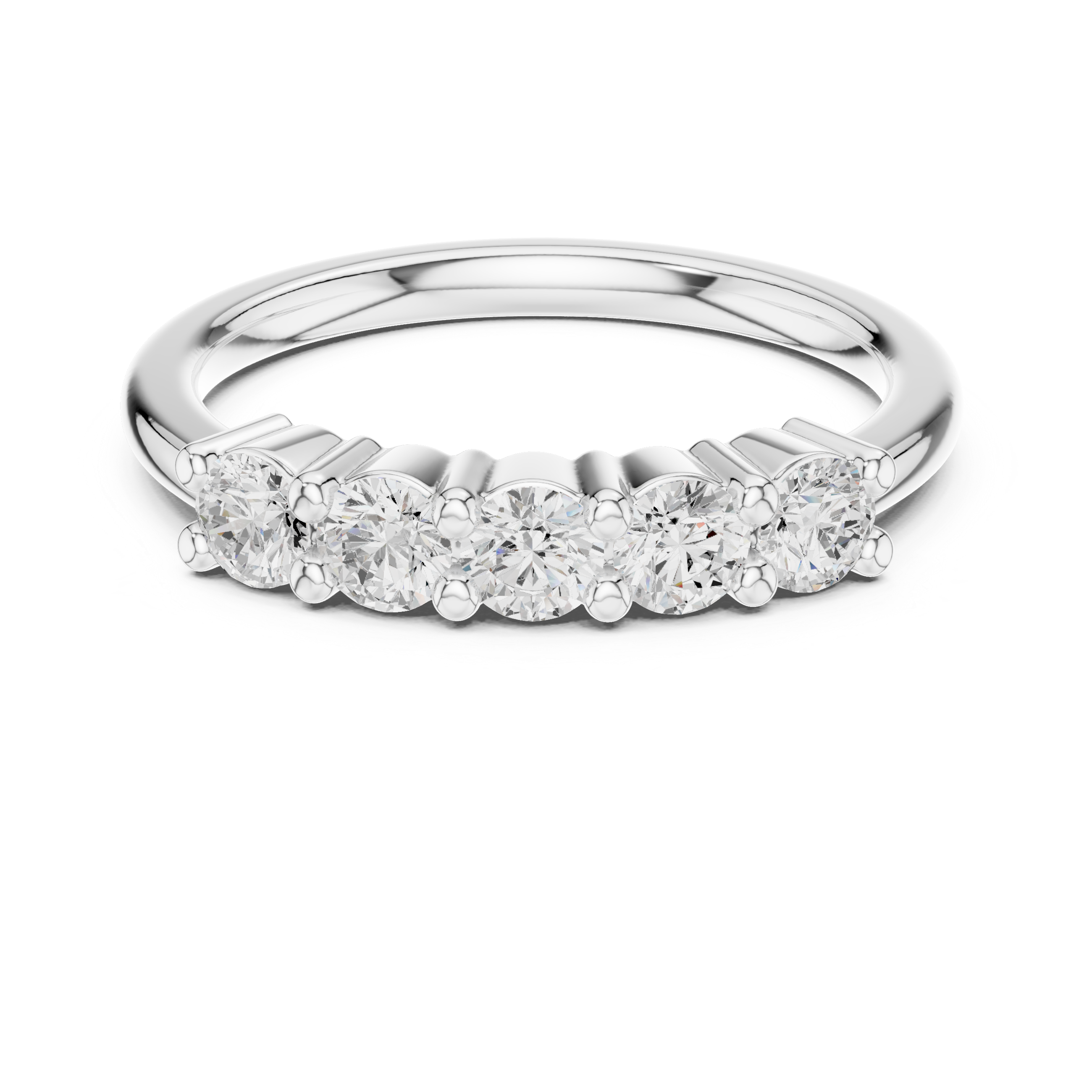 Round Diamond Five Stone Promise Ring