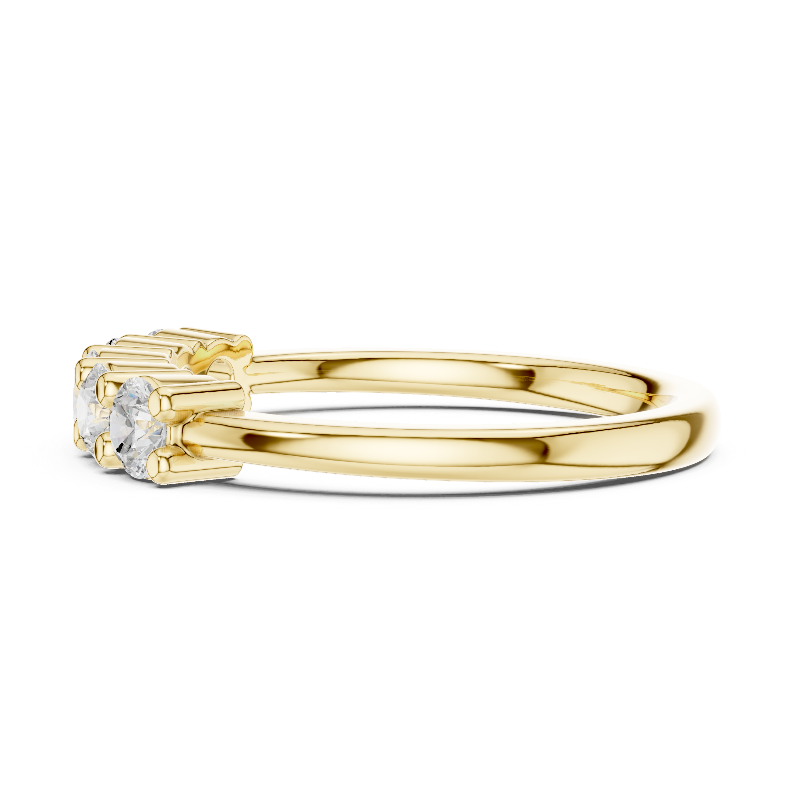 Round Diamond Five Stone Promise Ring