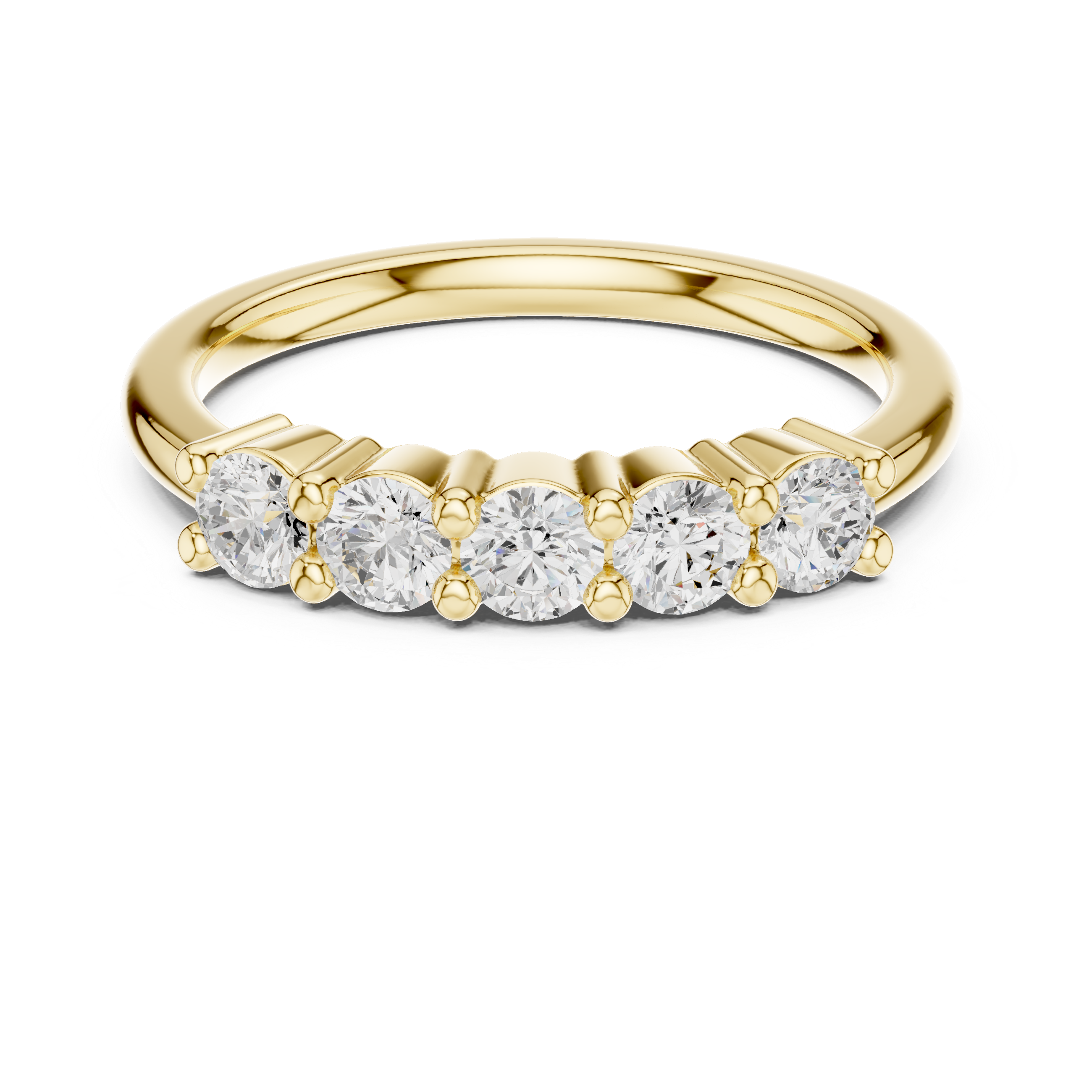 Round Diamond Five Stone Promise Ring
