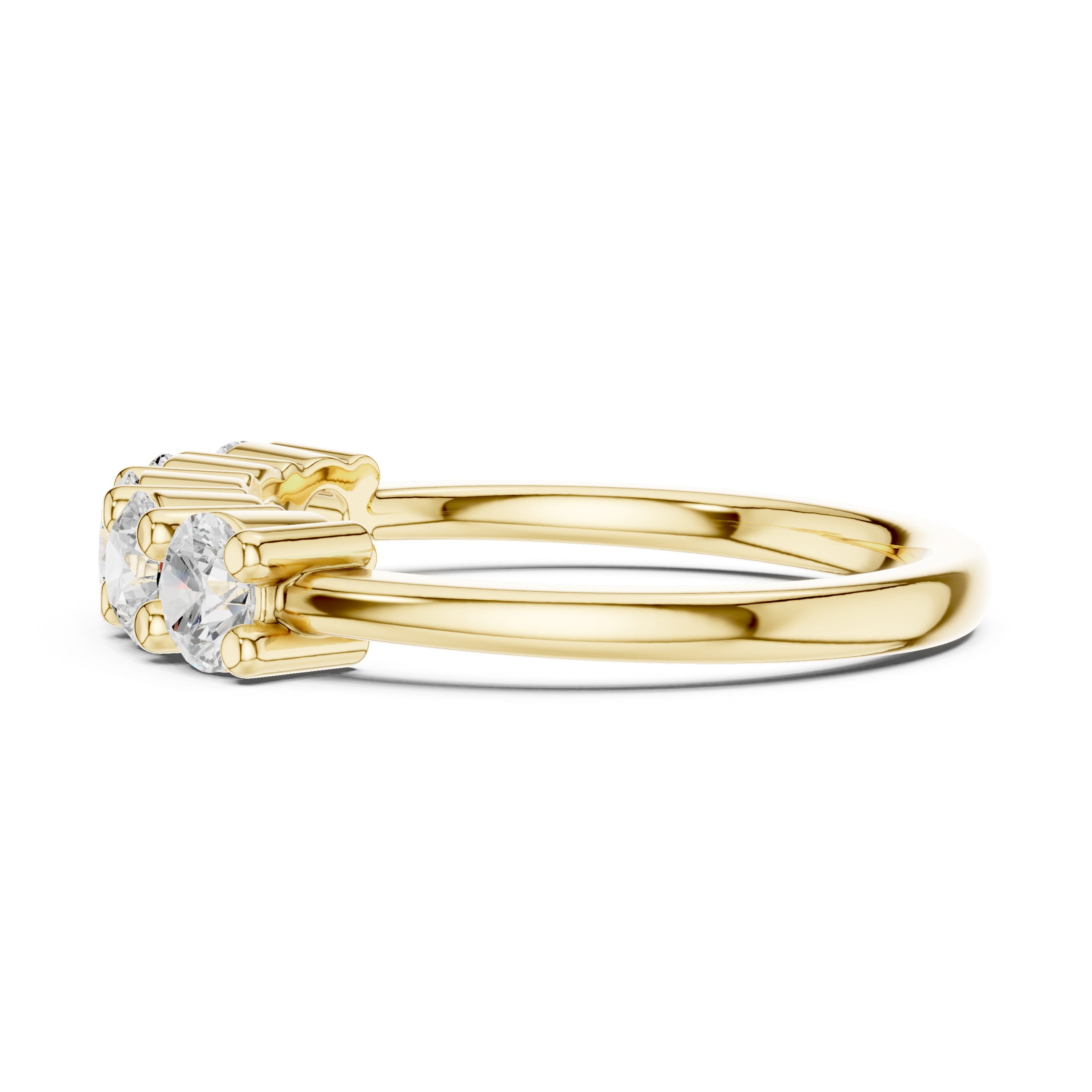 Round Diamond Five Stone Engagement Ring