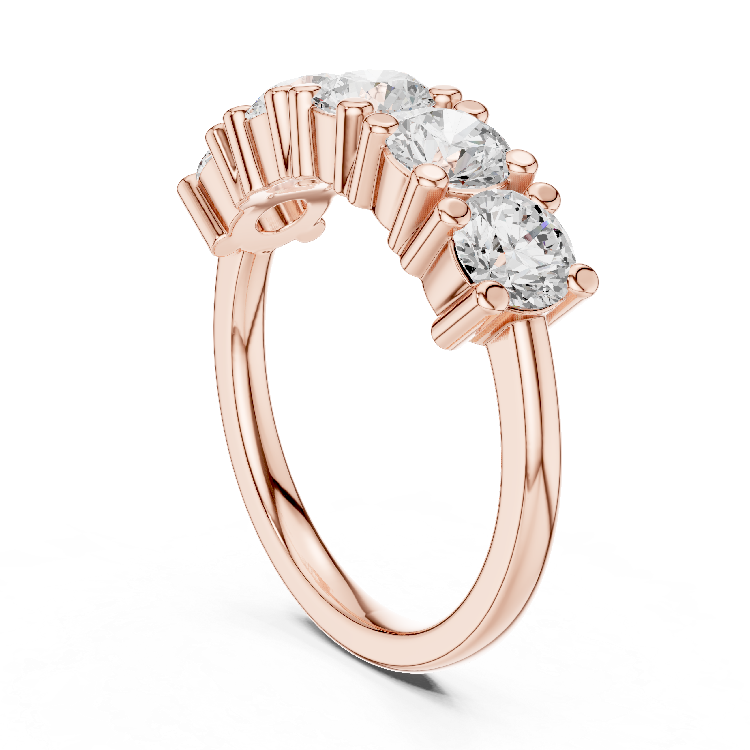 Round Diamond Five Stone Ring