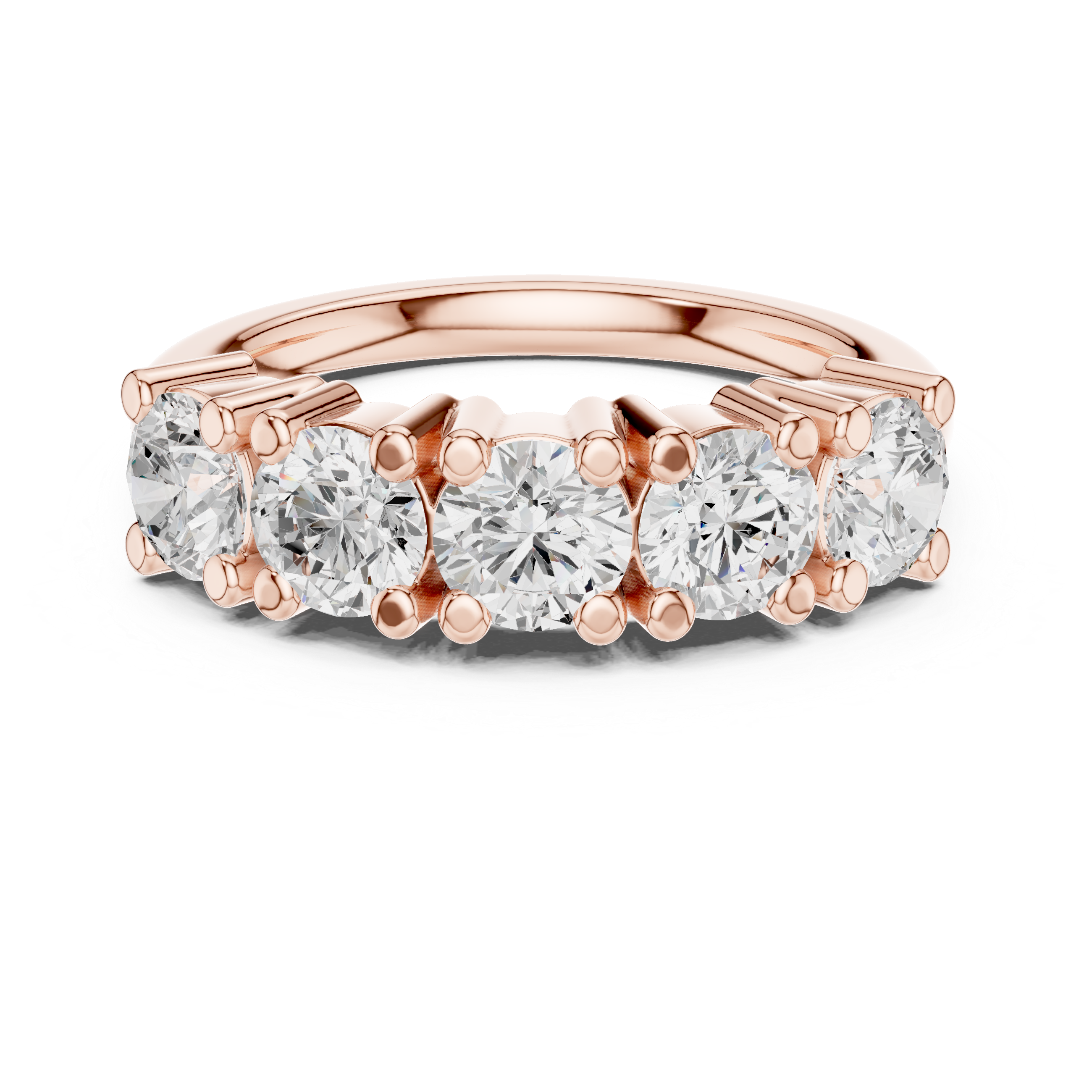 Round Diamond Five Stone Ring