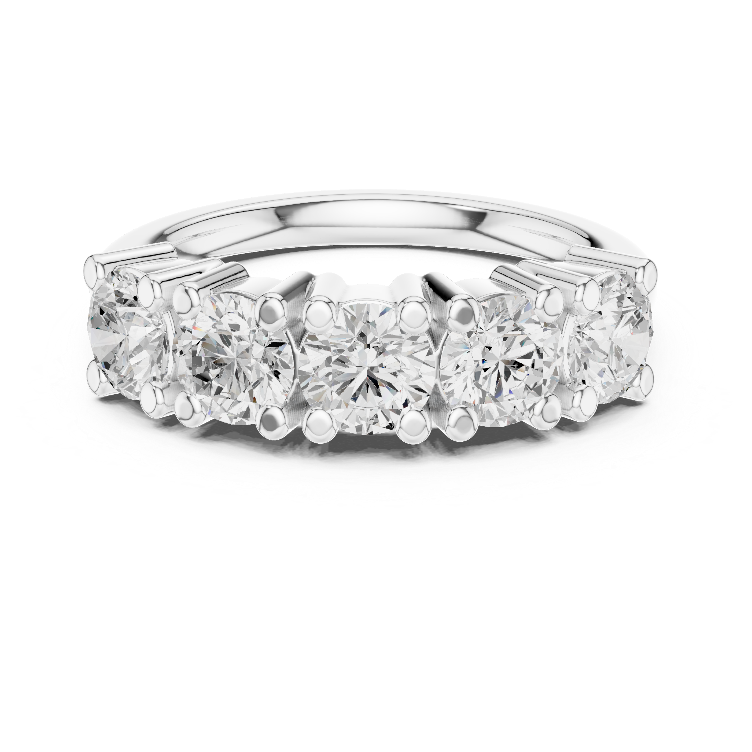 Round Diamond Five Stone Ring