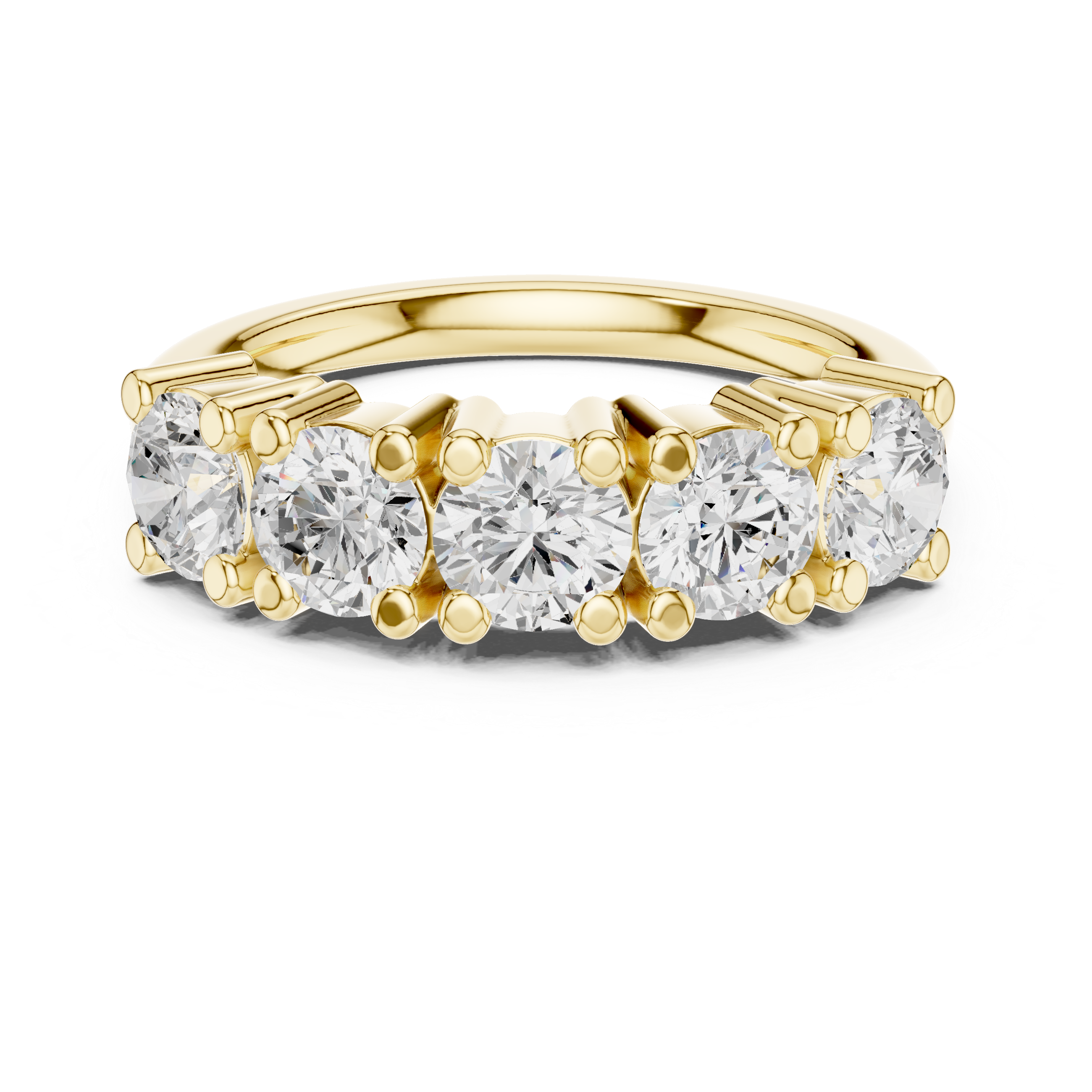 Round Diamond Five Stone Ring