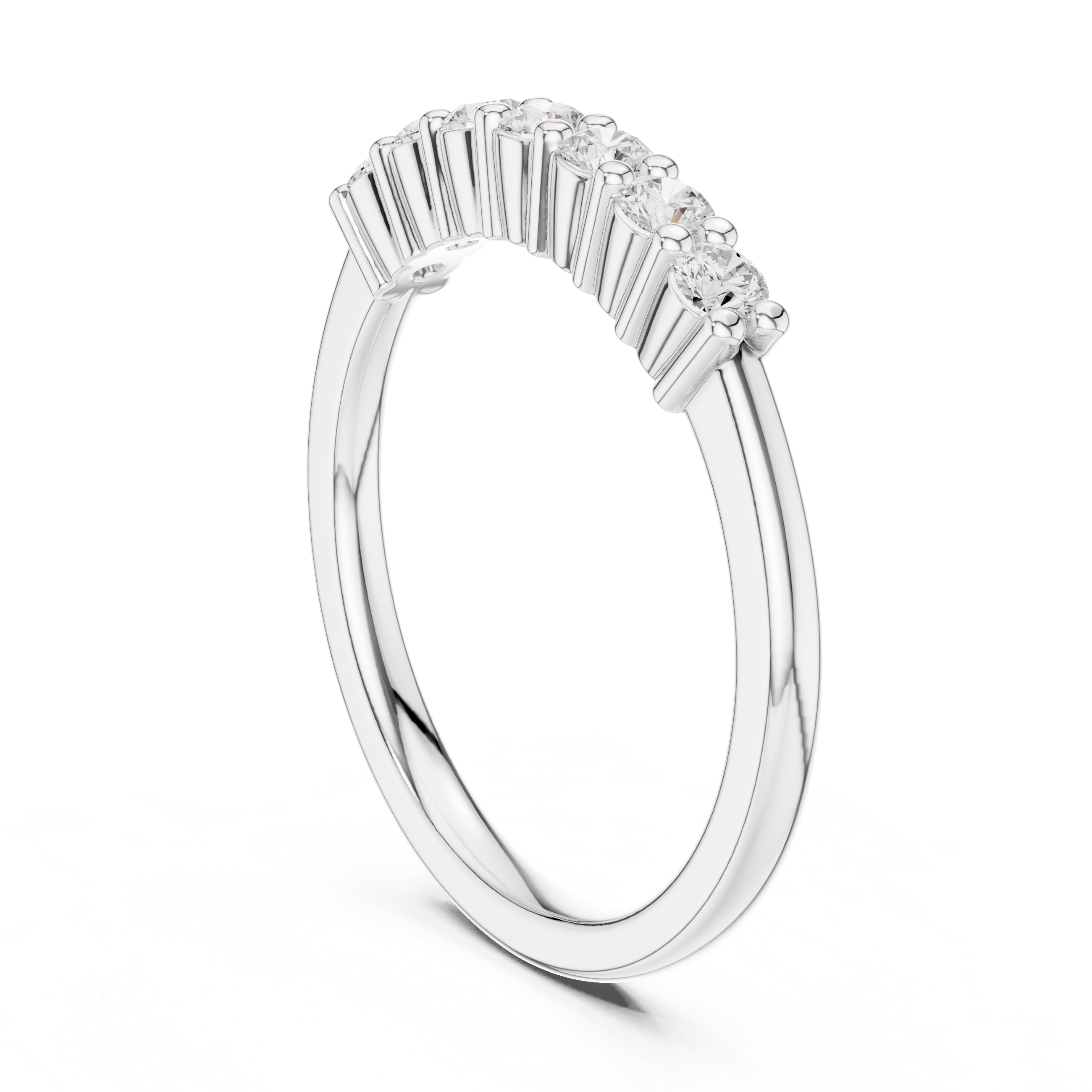 Round Diamond Half Eternity Ring