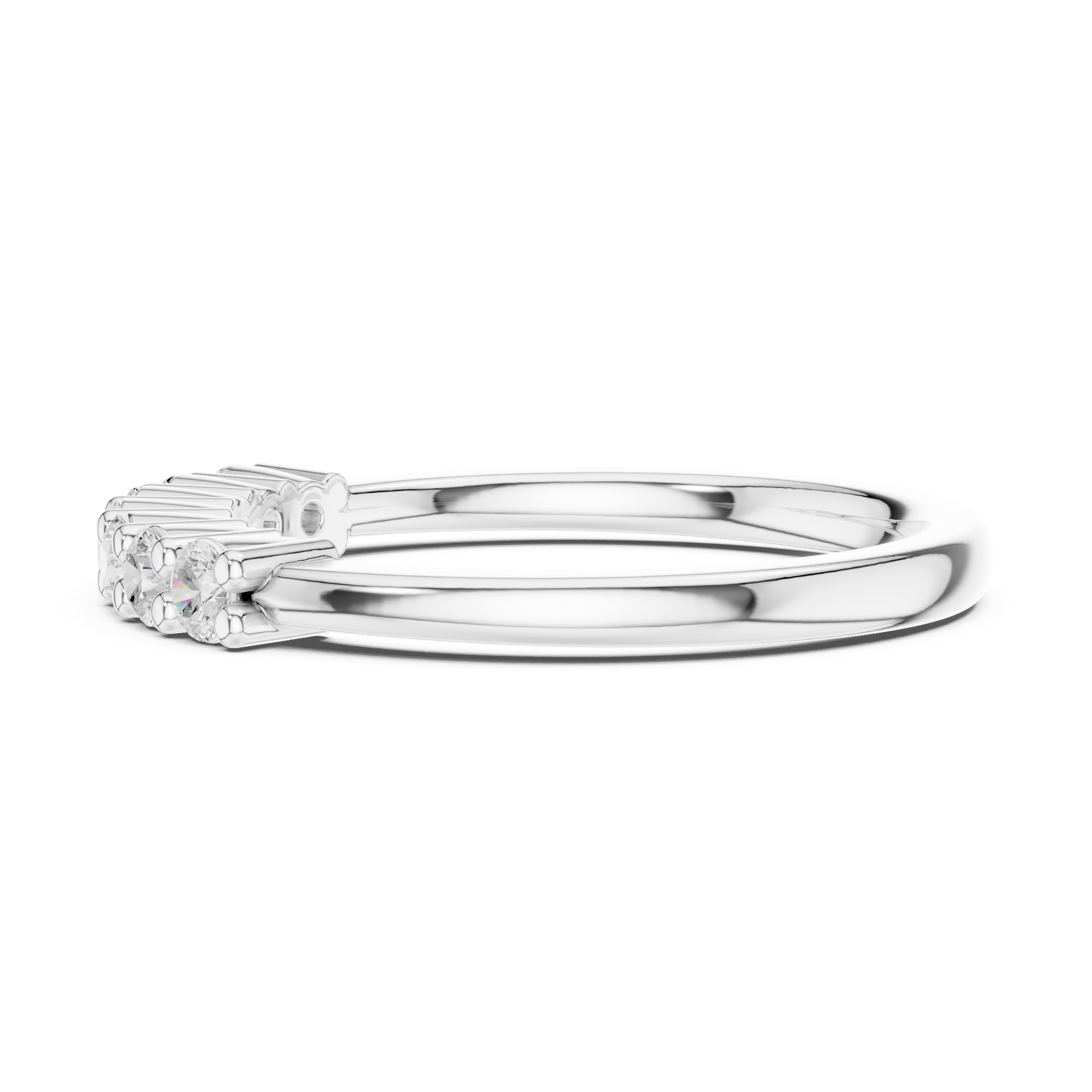 Round Diamond Half Eternity Ring