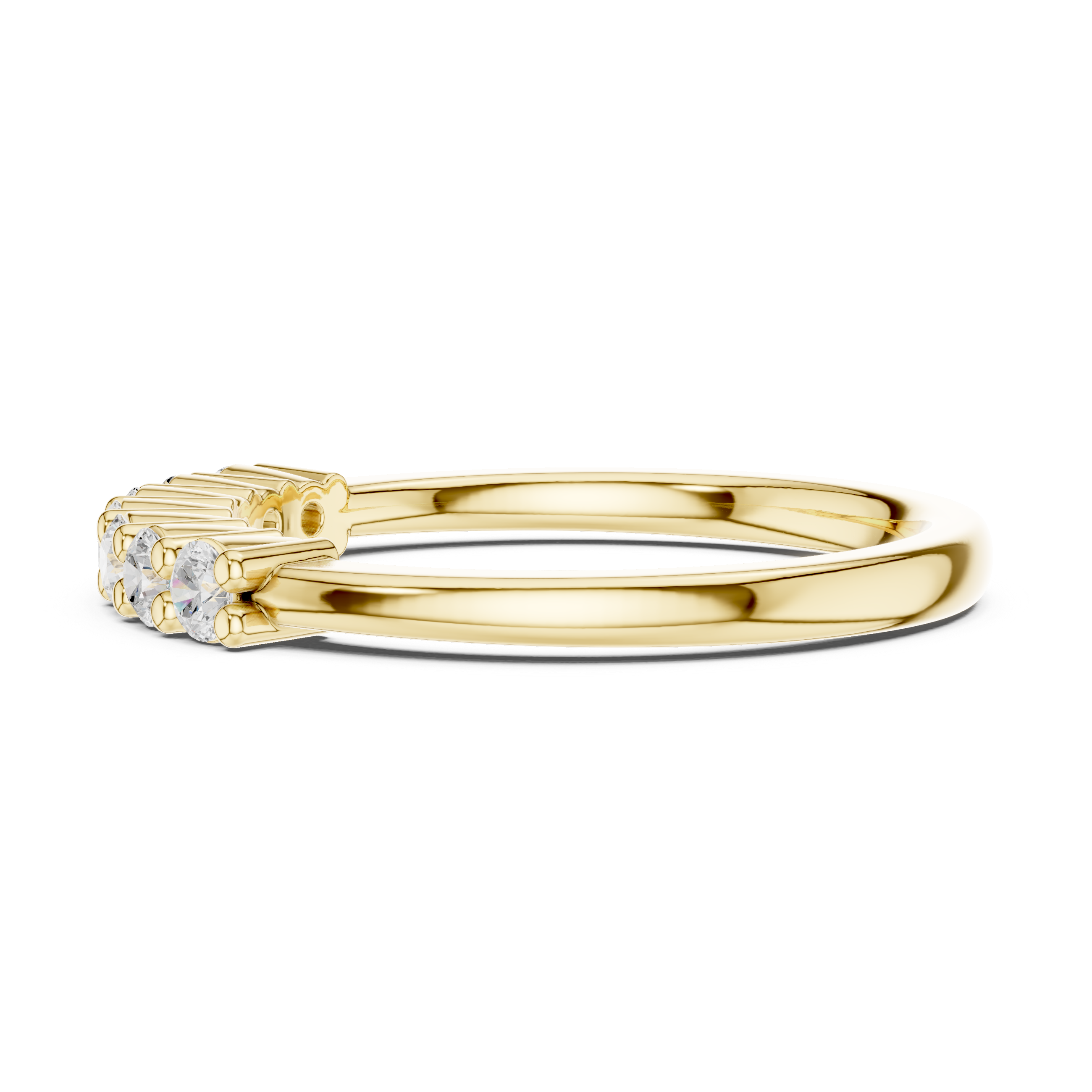 Round Diamond Half Eternity Ring
