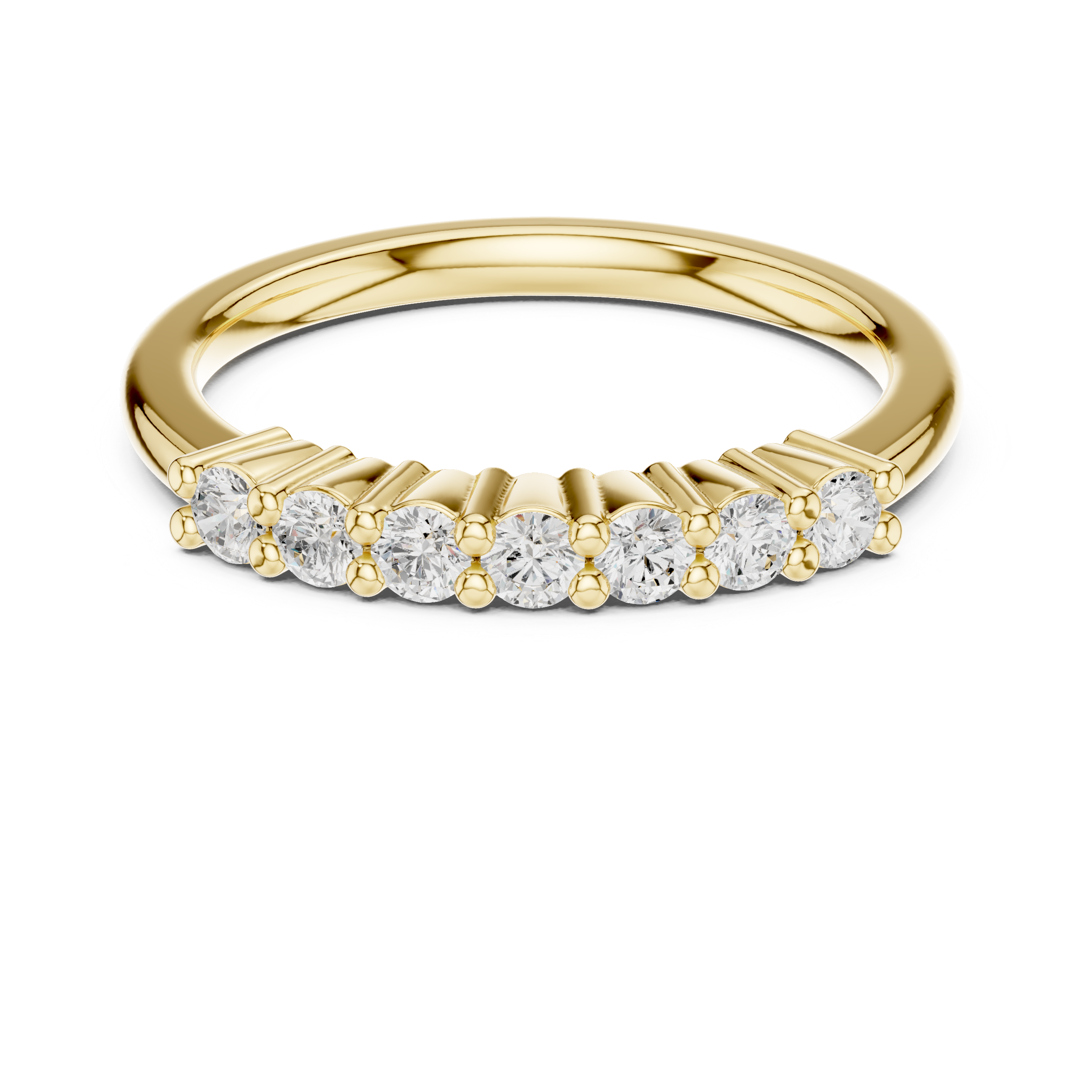 Round Diamond Half Eternity Ring