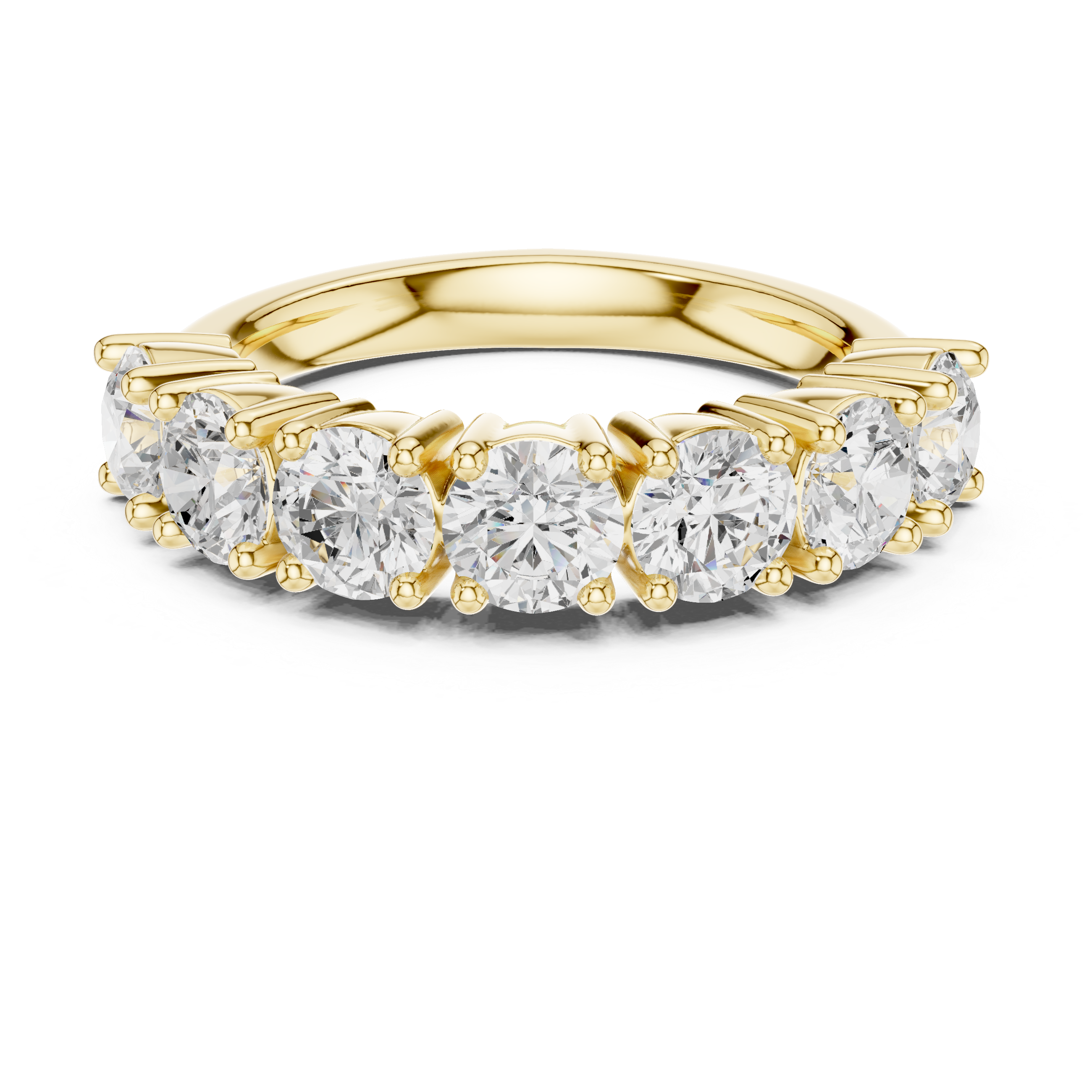 Round Diamond Half Eternity Ring