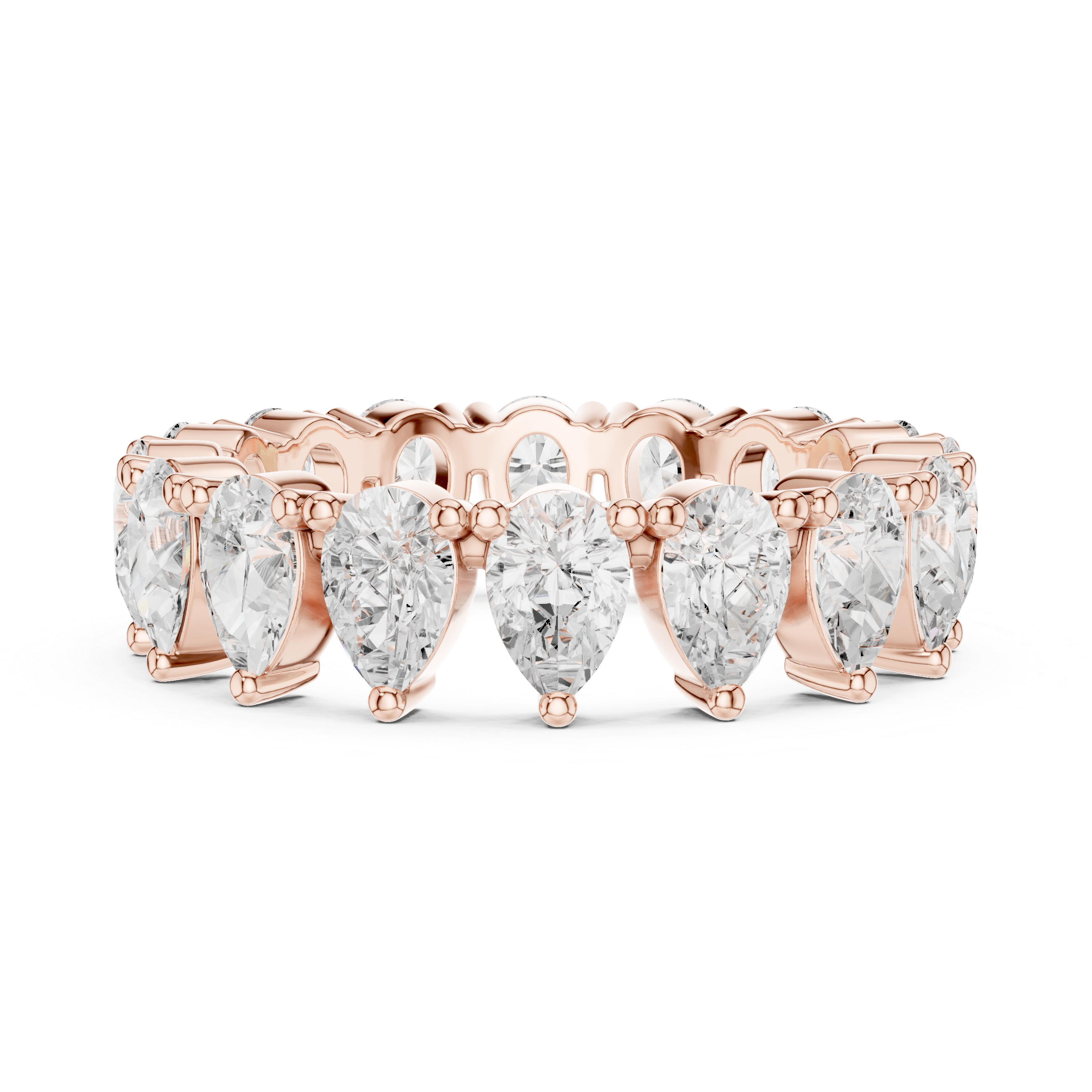 Pear Diamond Eternity Wedding Band