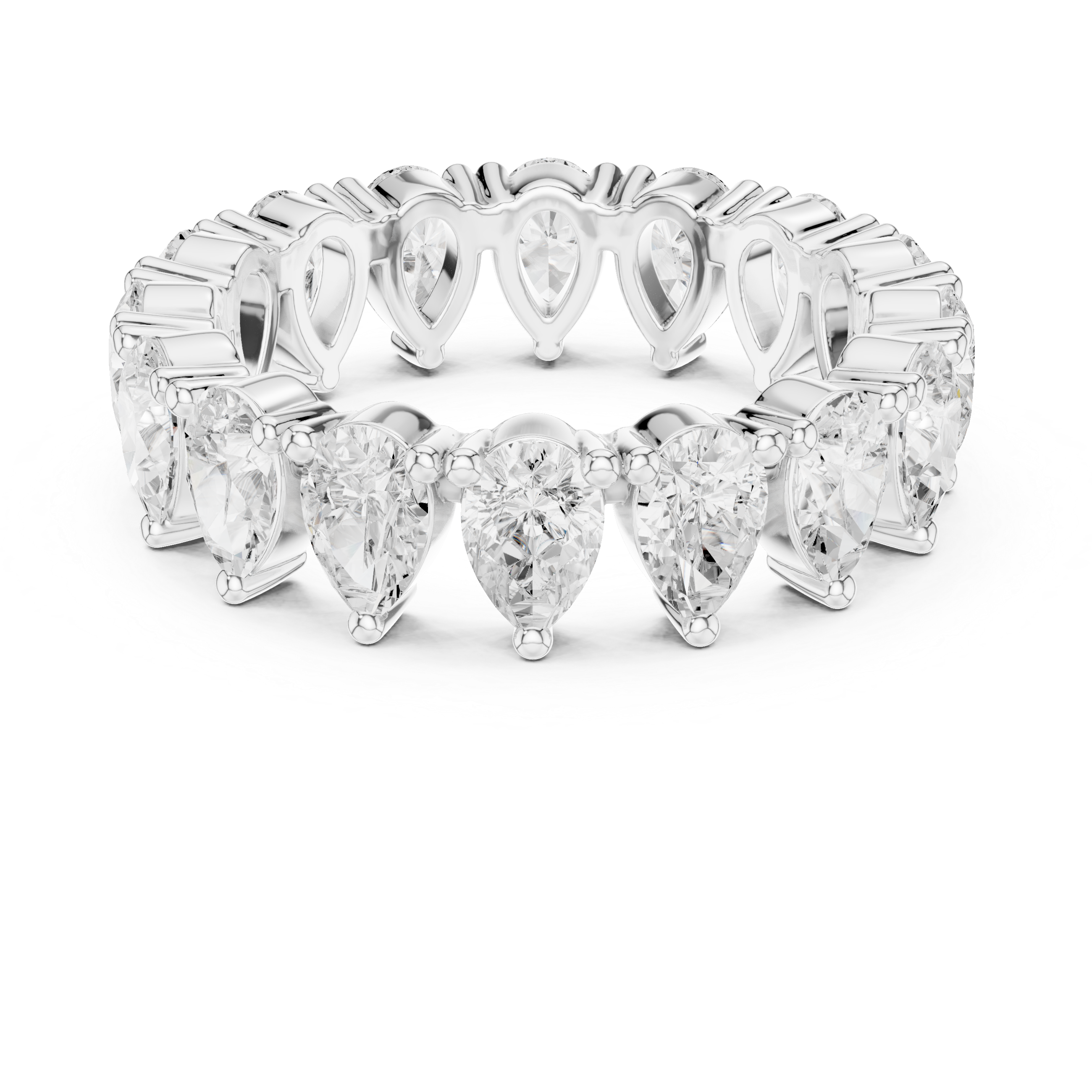 Pear Diamond Eternity Wedding Band