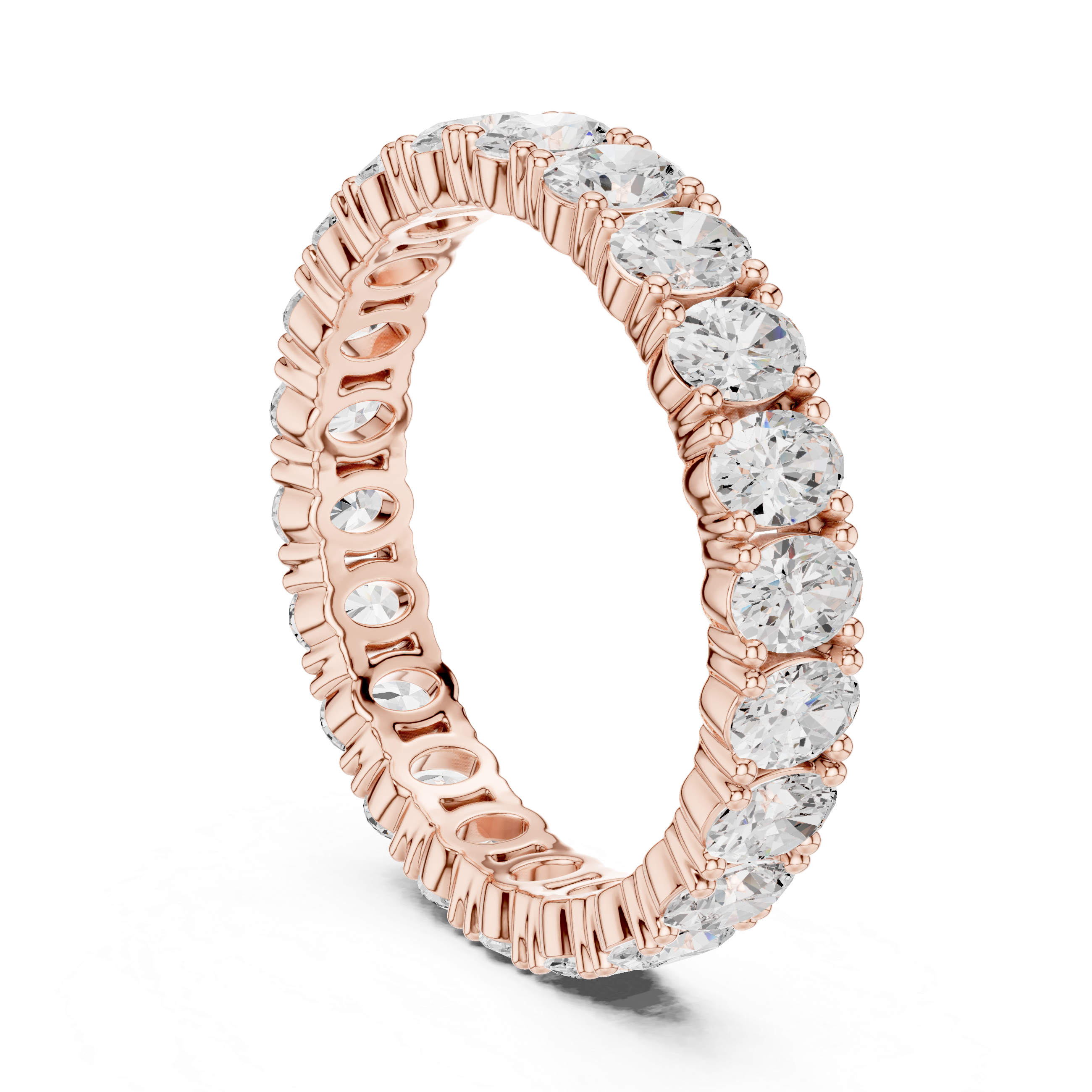 Oval Diamond Eternity Wedding Band