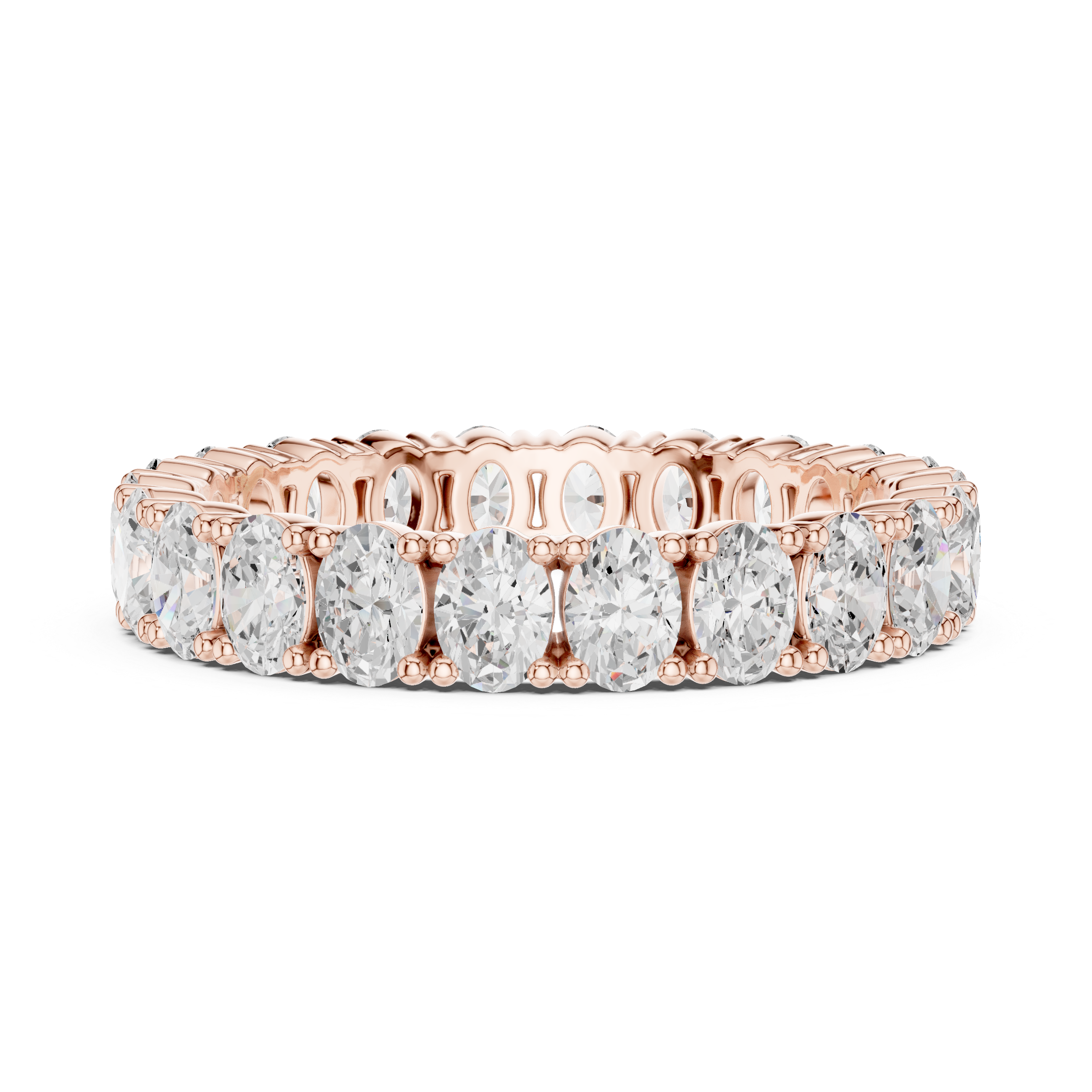 Oval Diamond Eternity Wedding Band