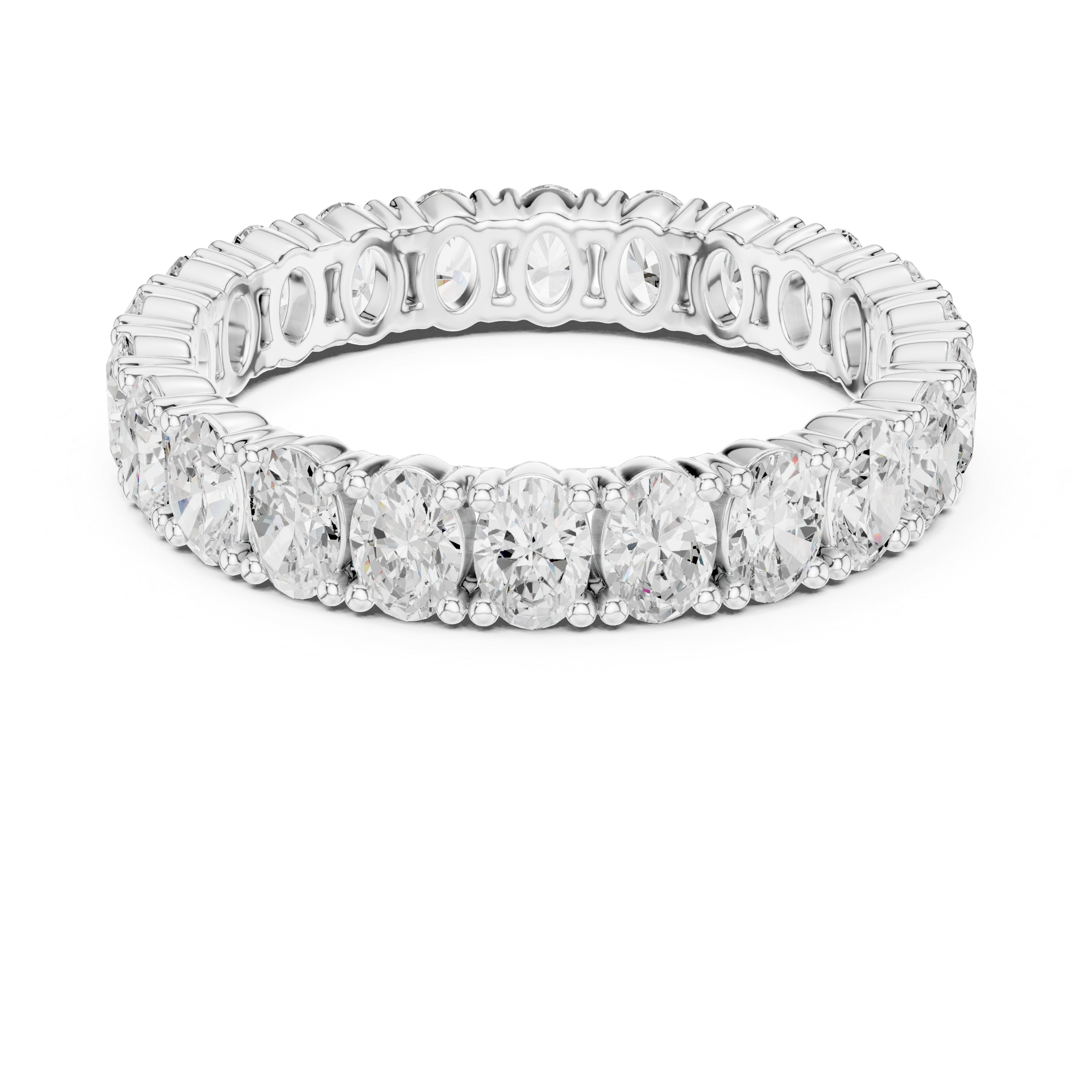 Oval Diamond Eternity Wedding Band