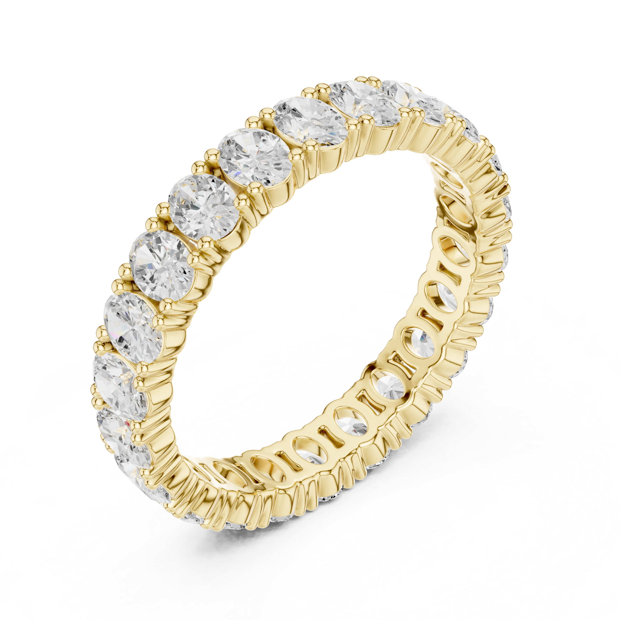 Oval Diamond Eternity Wedding Band