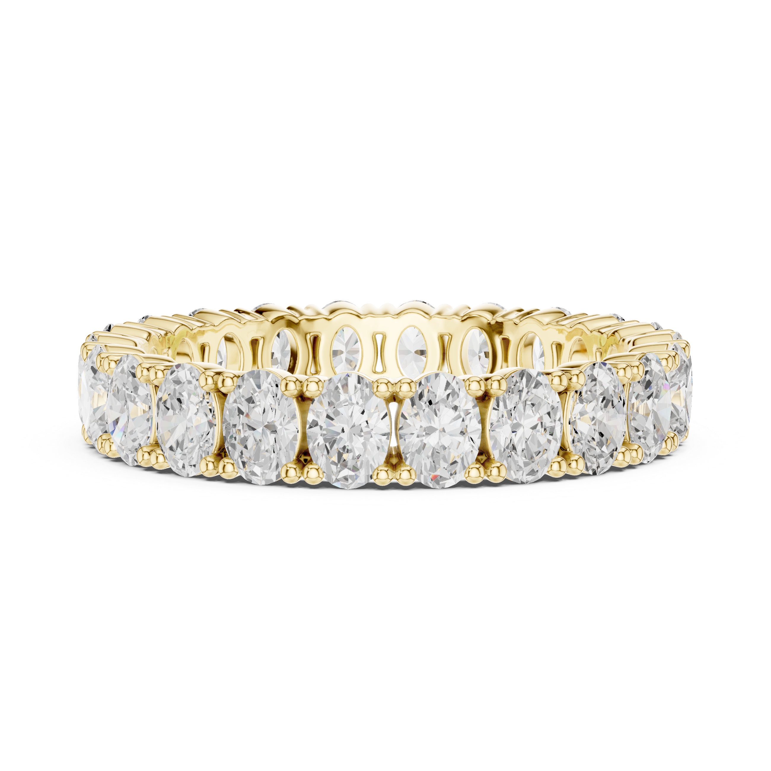 Oval Diamond Eternity Wedding Band