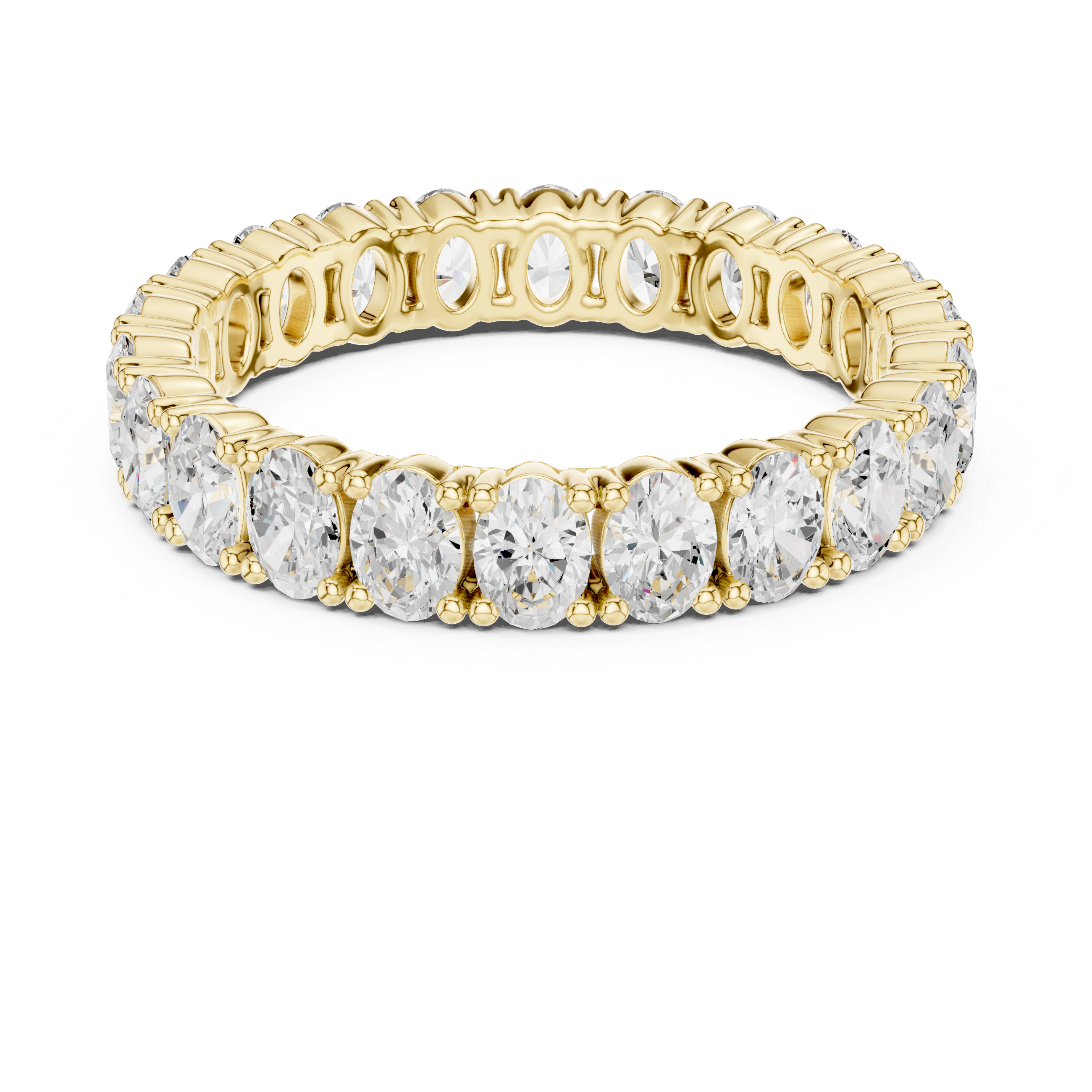 Oval Diamond Eternity Wedding Band