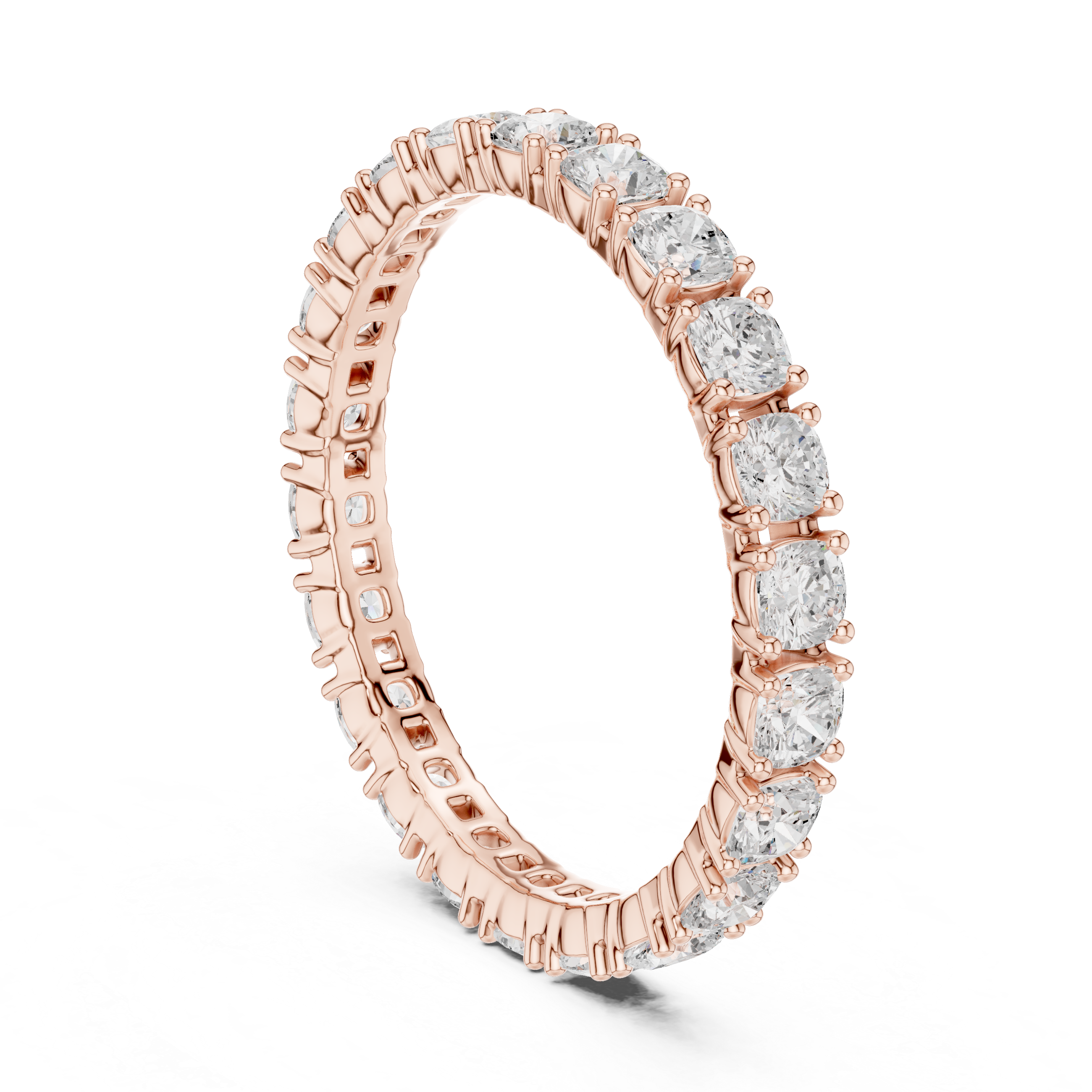 Cushion Cut Diamond Eternity Wedding Band