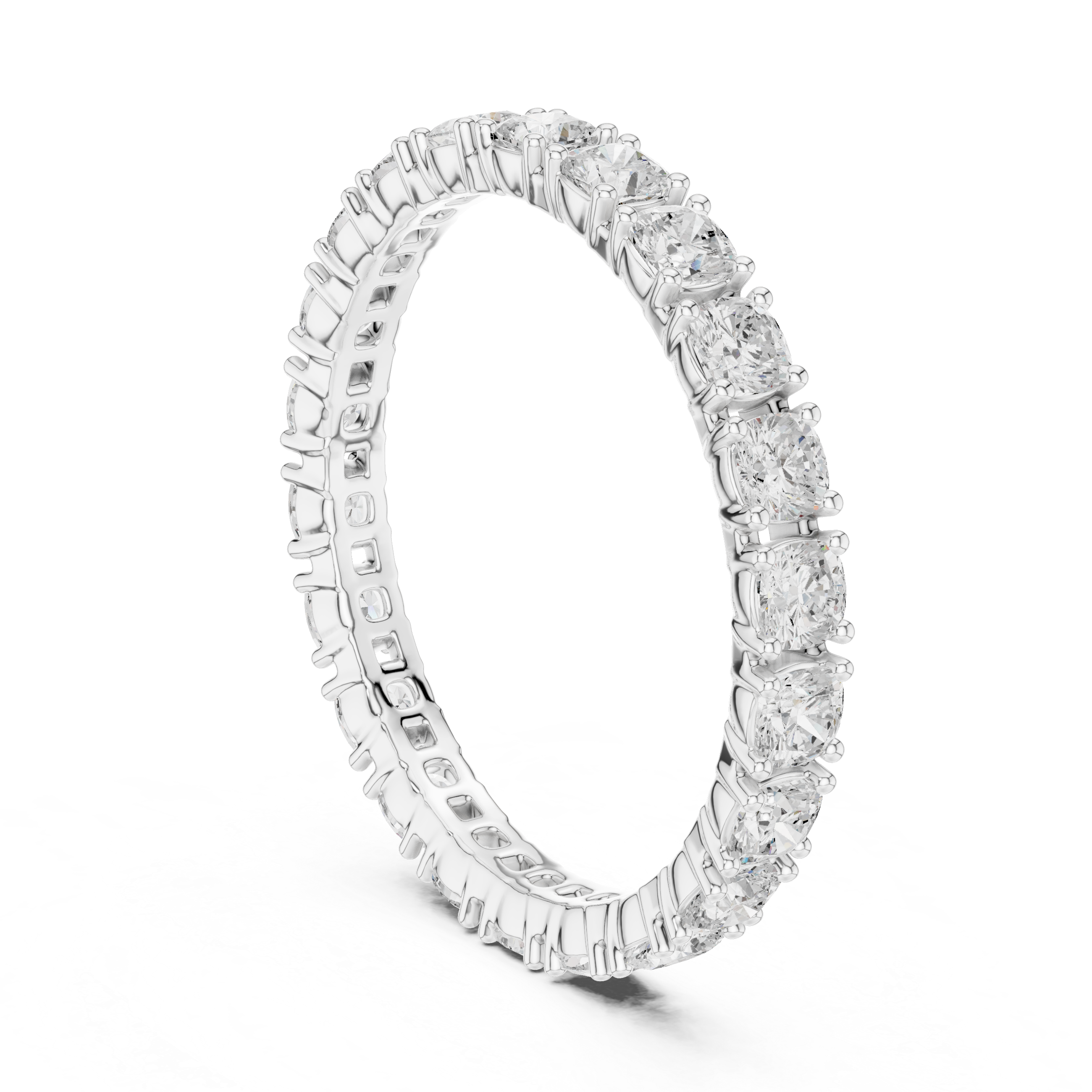 Cushion Cut Diamond Eternity Wedding Band