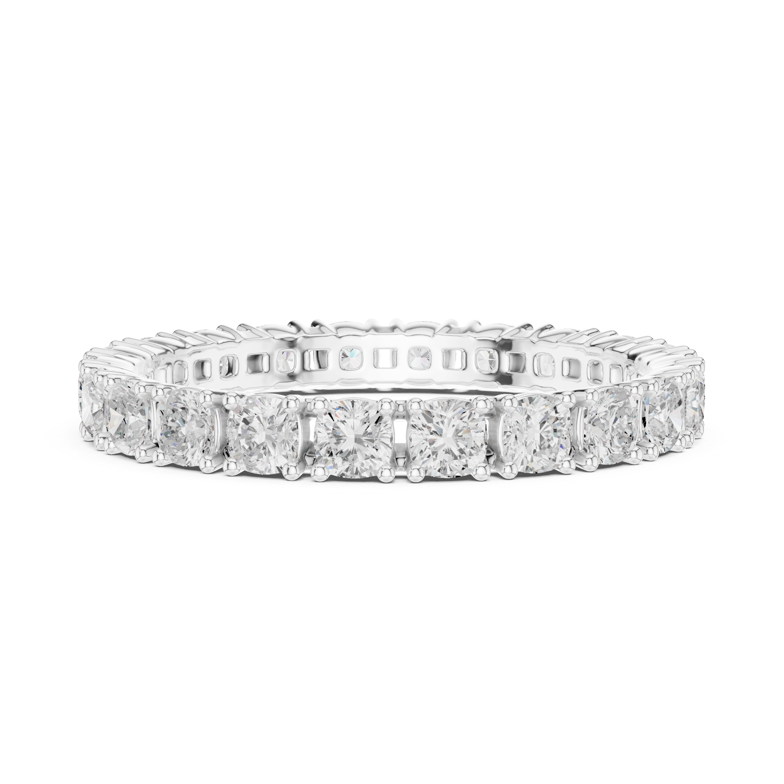 Cushion Cut Diamond Eternity Wedding Band