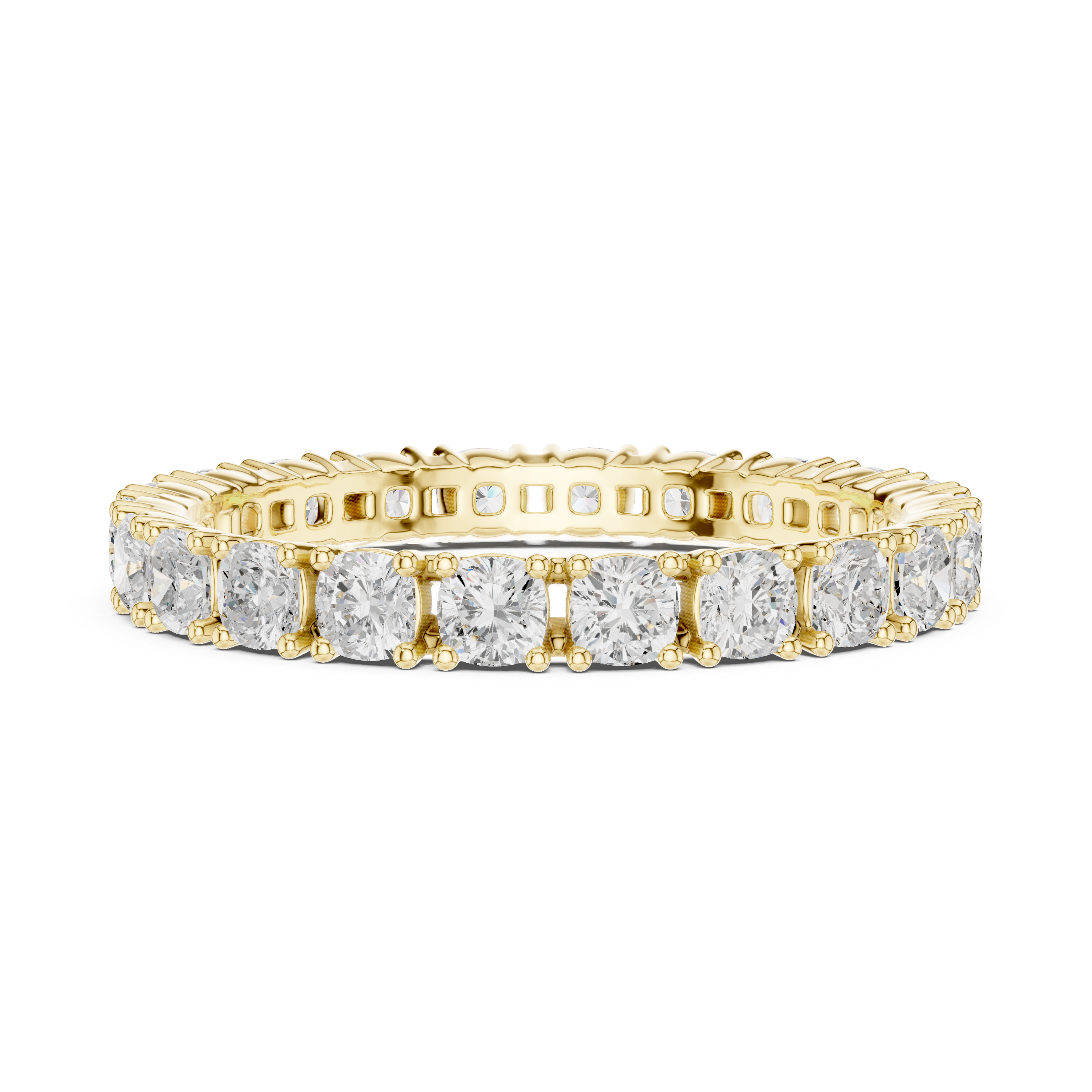 Cushion Cut Diamond Eternity Wedding Band