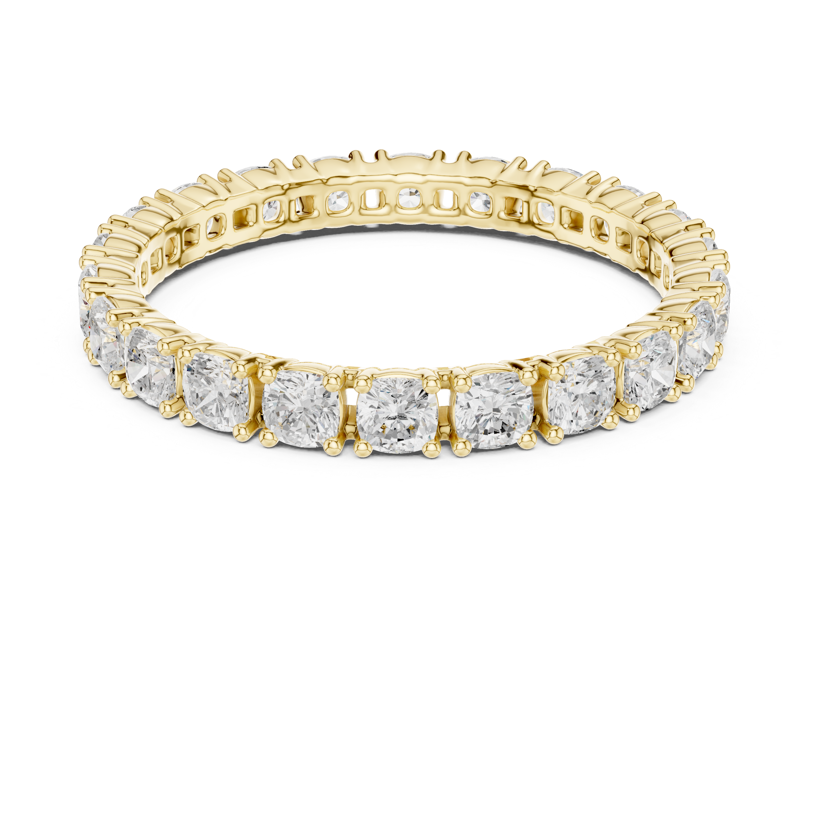 Cushion Cut Diamond Eternity Wedding Band