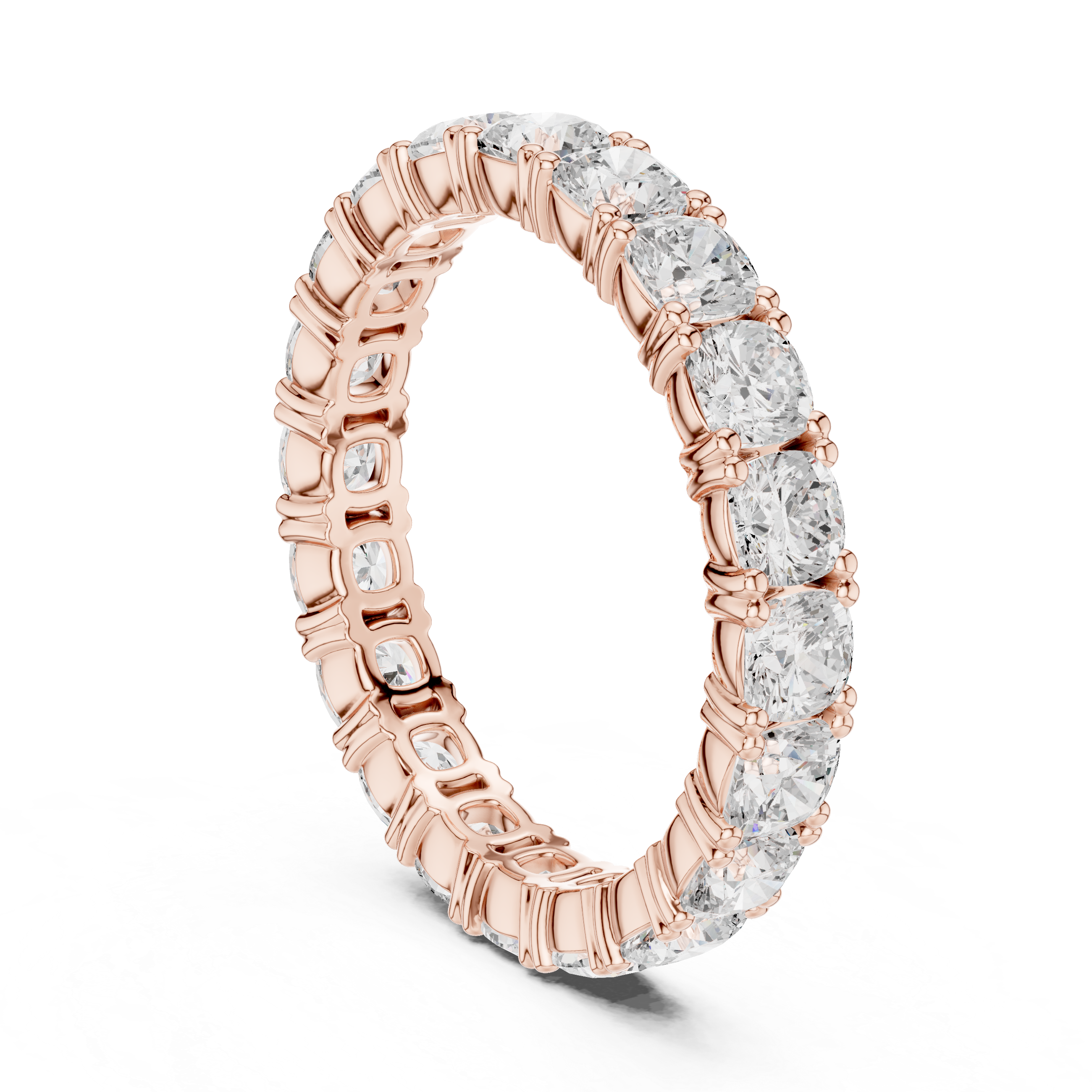 Cushion Cut Diamond Eternity Wedding Band
