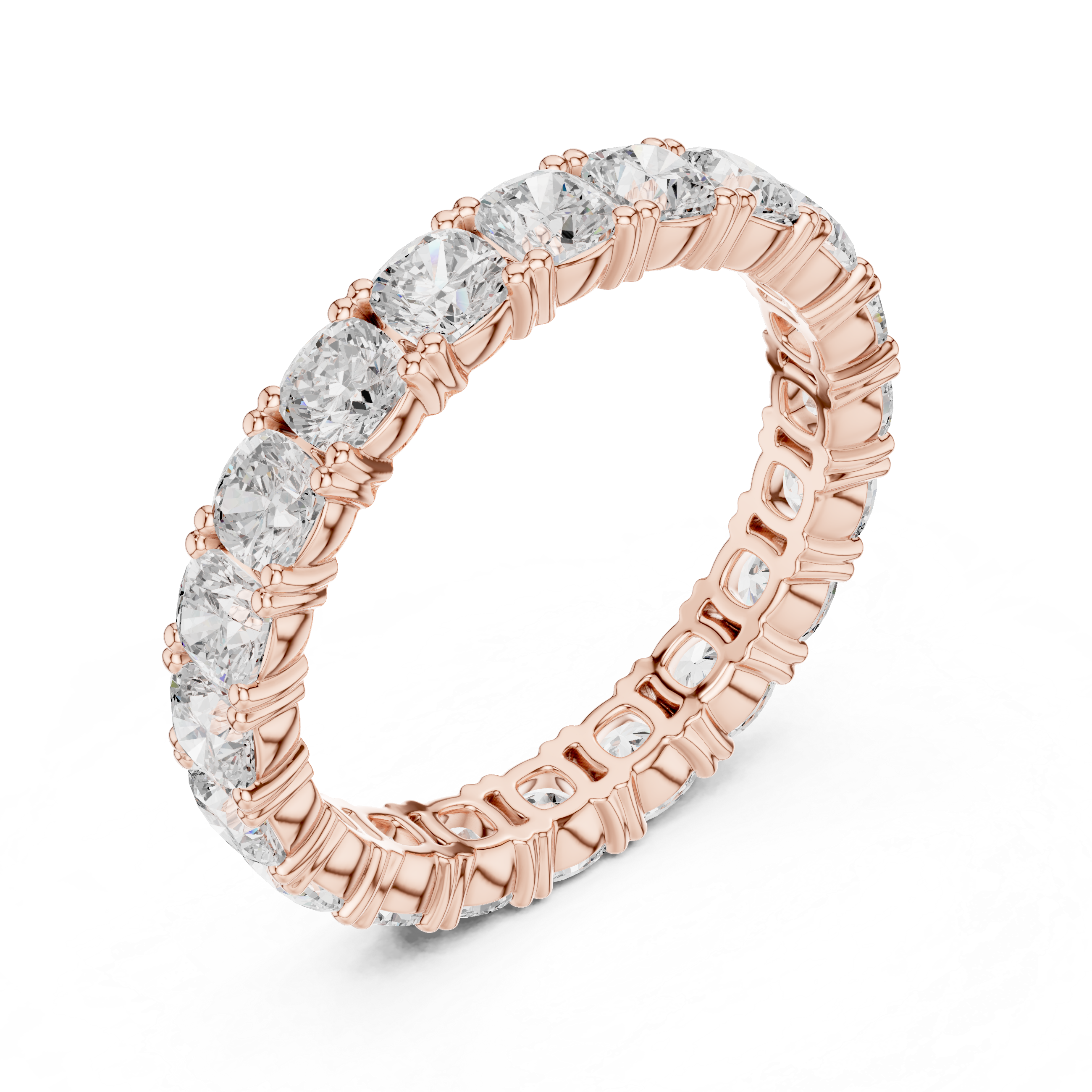 Cushion Cut Diamond Eternity Wedding Band