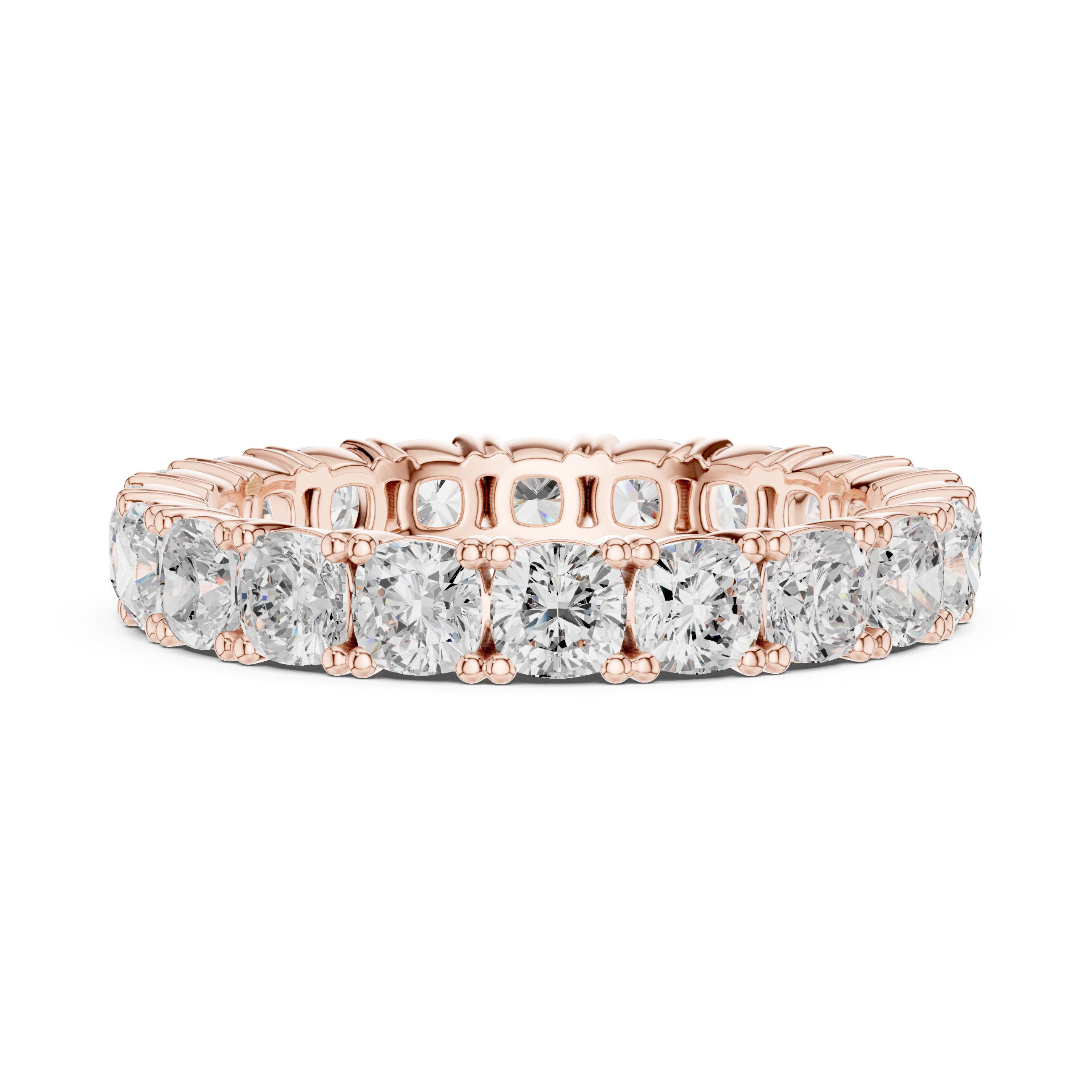 Cushion Cut Diamond Eternity Wedding Band