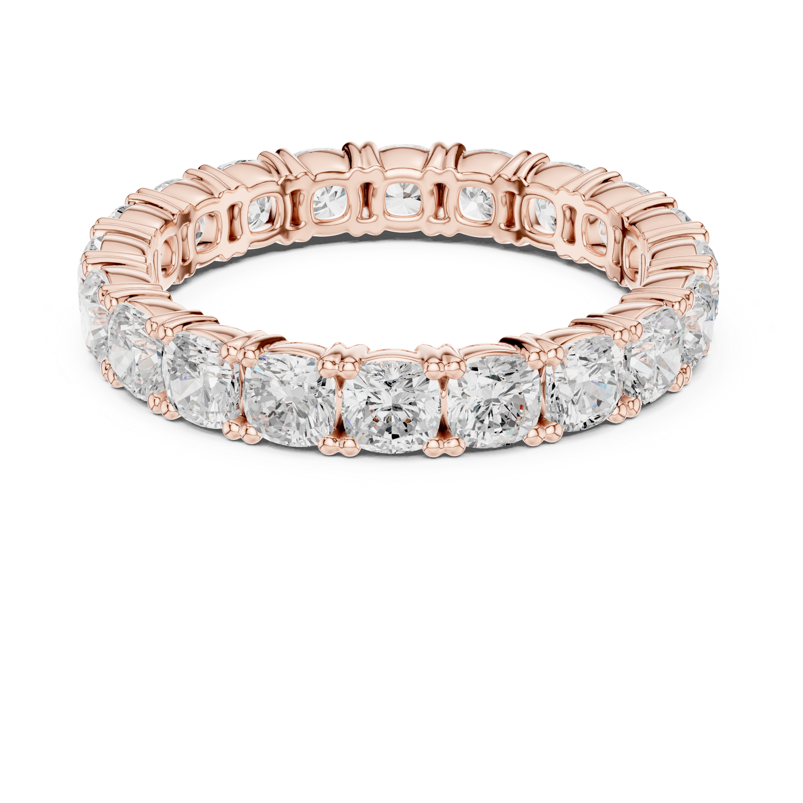 Cushion Cut Diamond Eternity Wedding Band