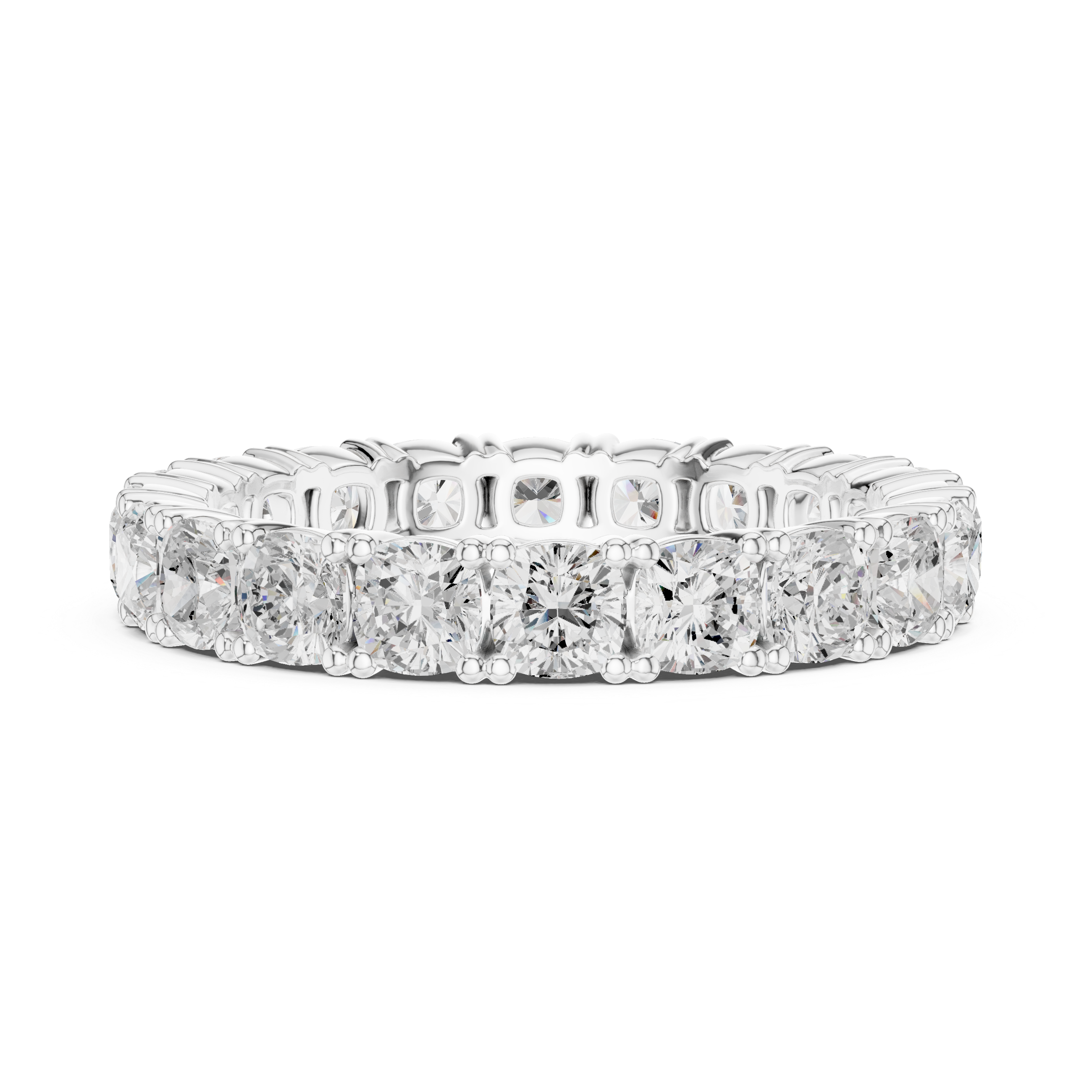Cushion Cut Diamond Eternity Wedding Band