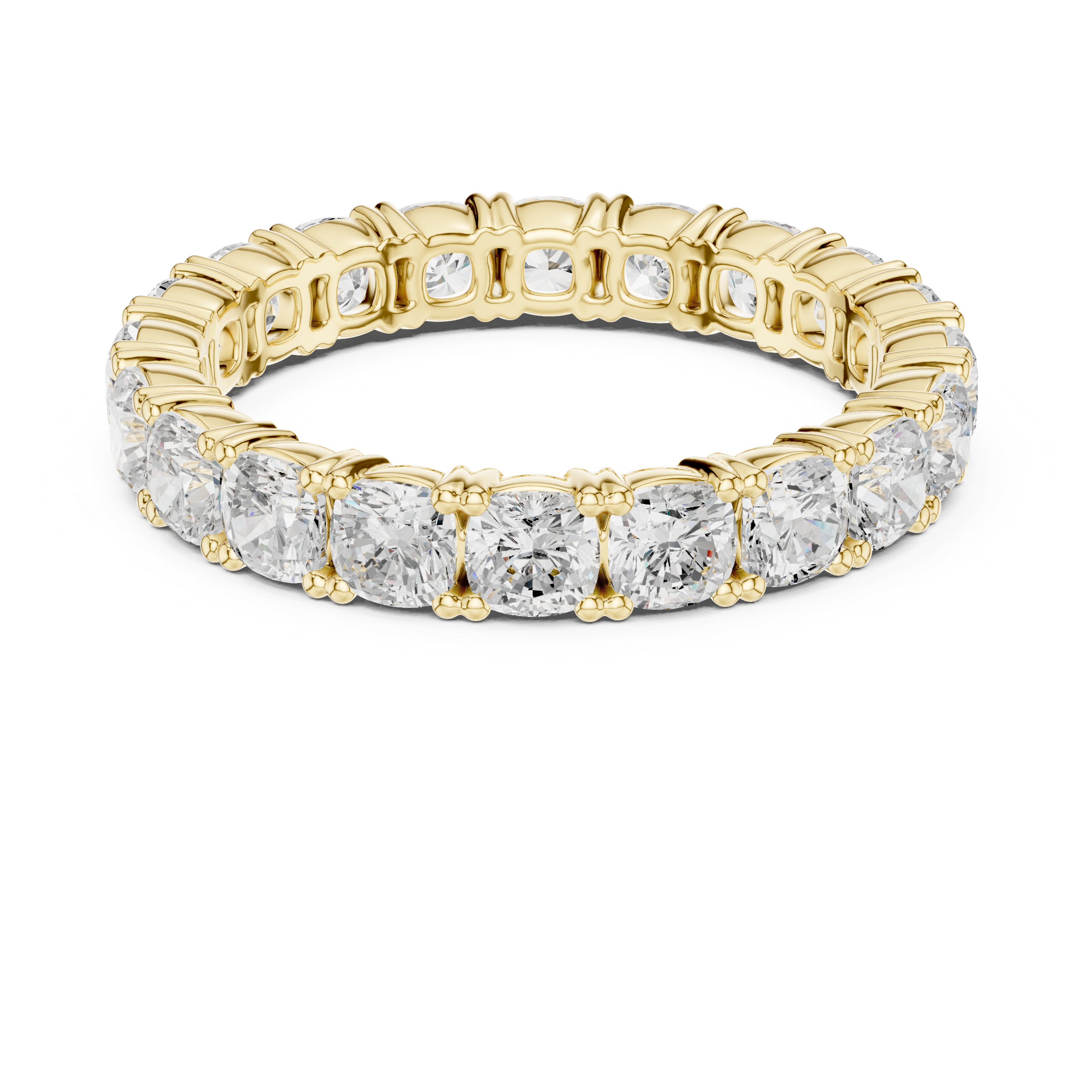 Cushion Cut Diamond Eternity Wedding Band