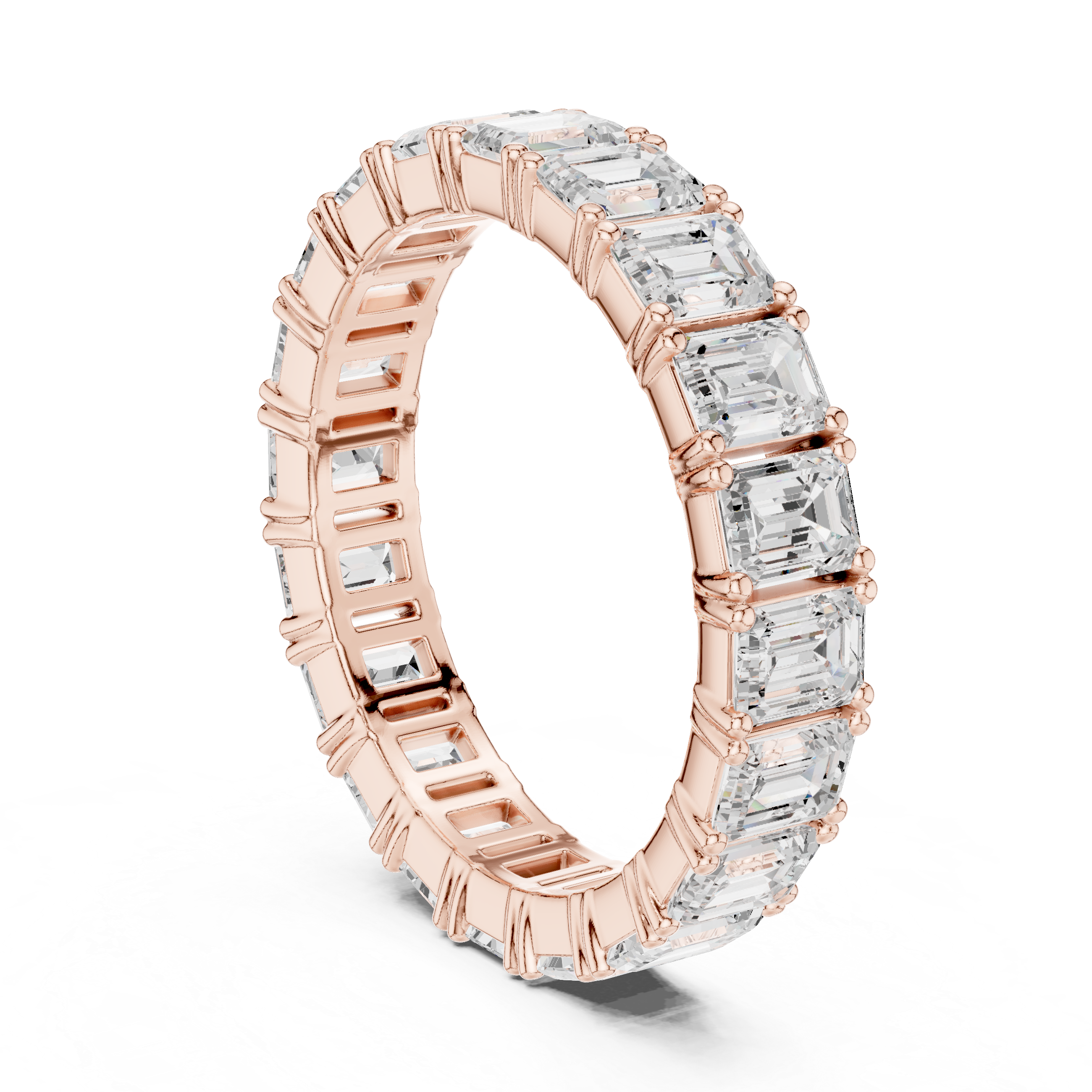 Emerald Cut Diamond Eternity Band